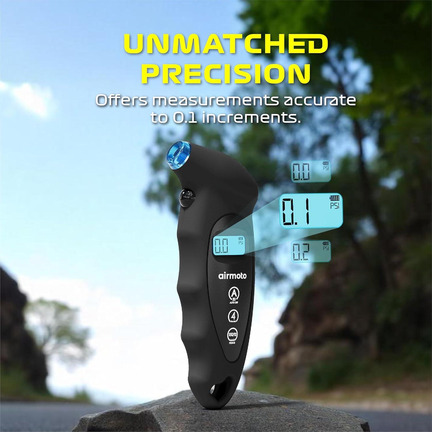 Medidor de Presión de Neumáticos Digital Airmoto 0-10.3bar LCD