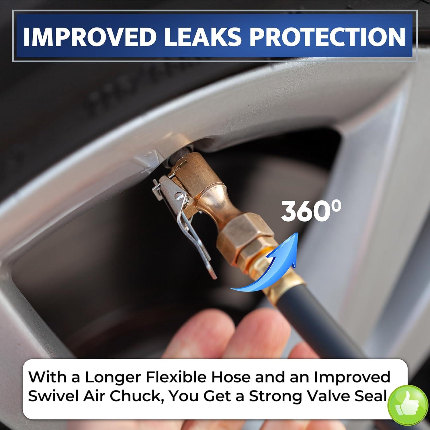 Inflador Digital de Neumáticos Gerchway con Manómetro 3-200 PSI