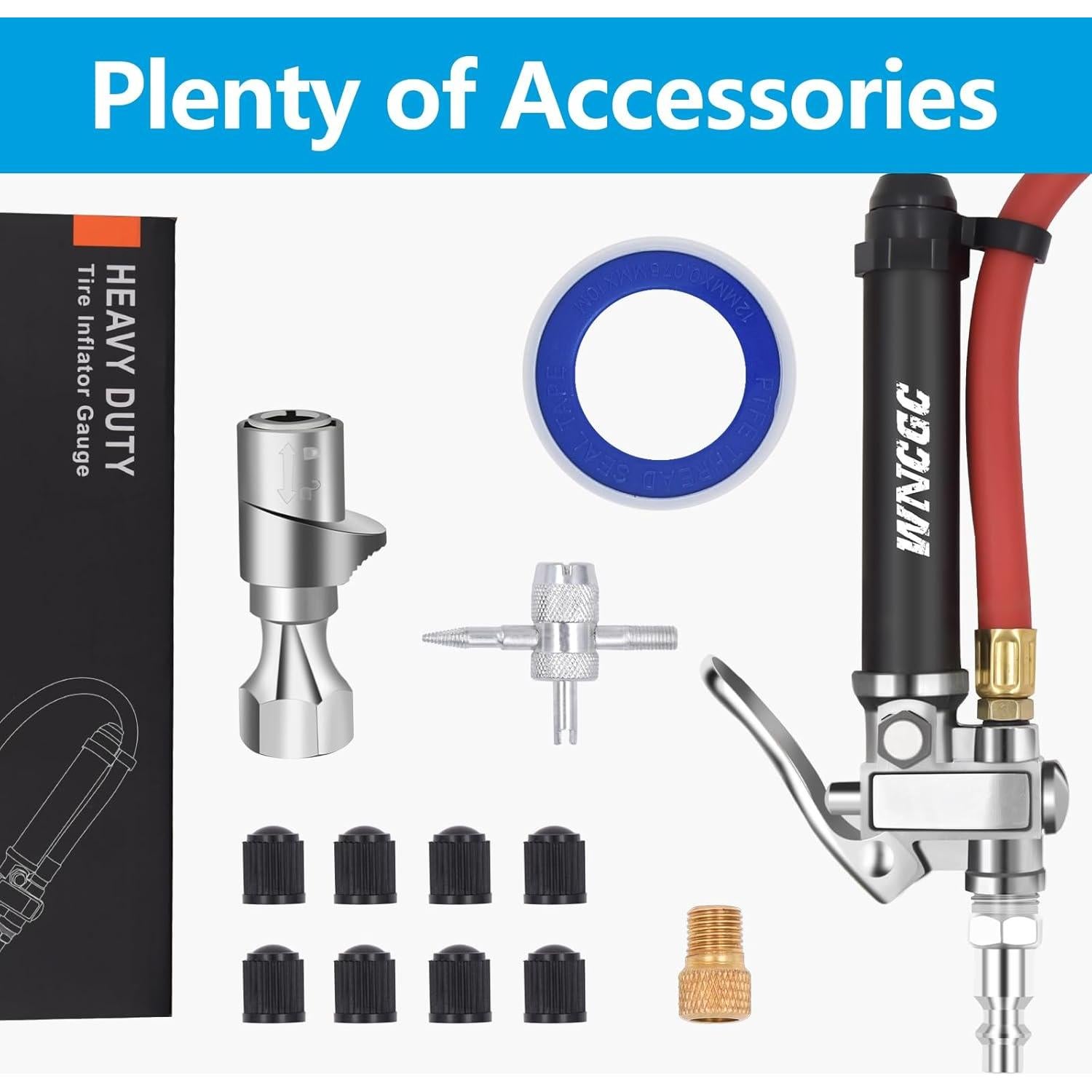 Manómetro Inflador de Neumáticos WNCGC 10-120 PSI 30.48 cm
