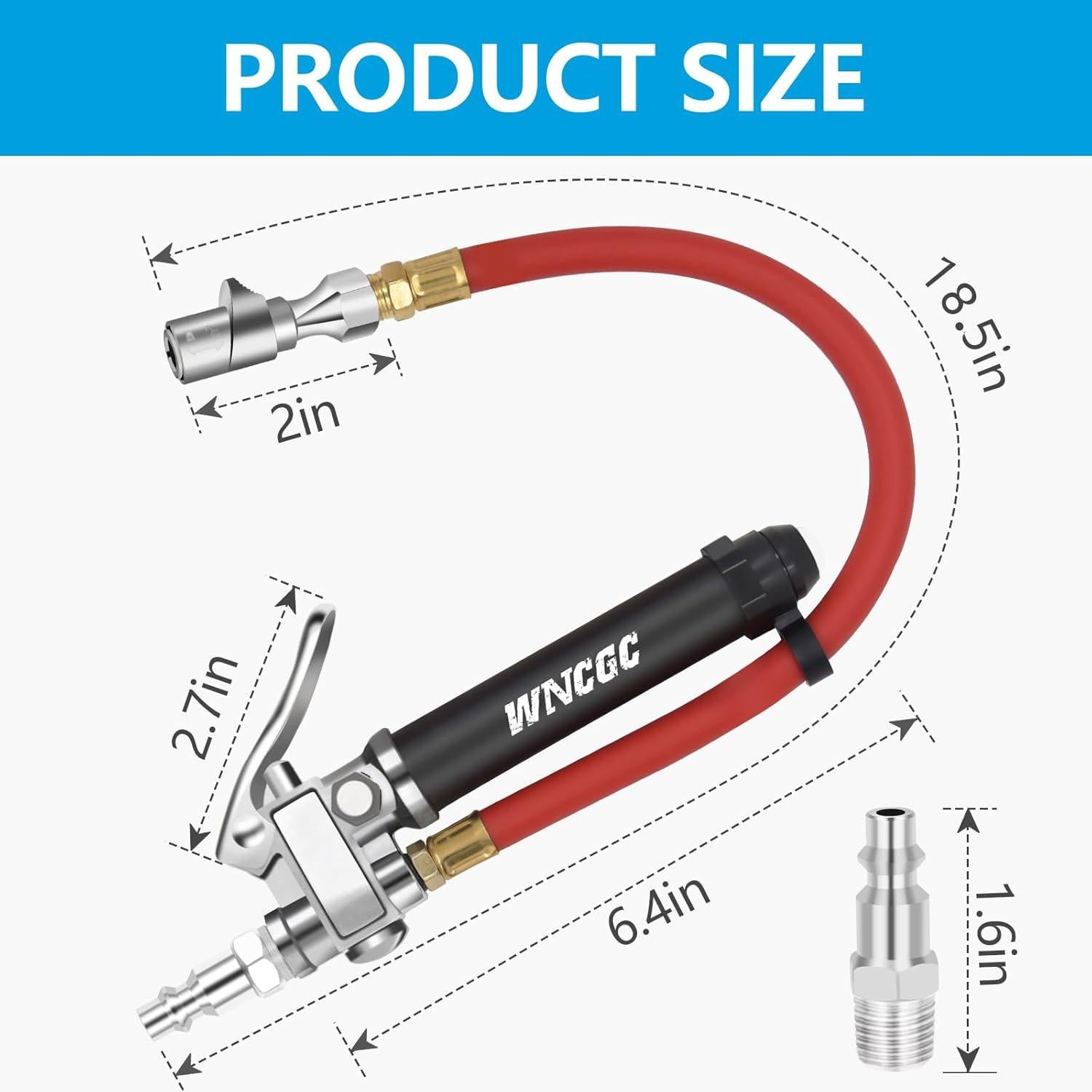 Manómetro Inflador de Neumáticos WNCGC 10-120 PSI 30.48 cm