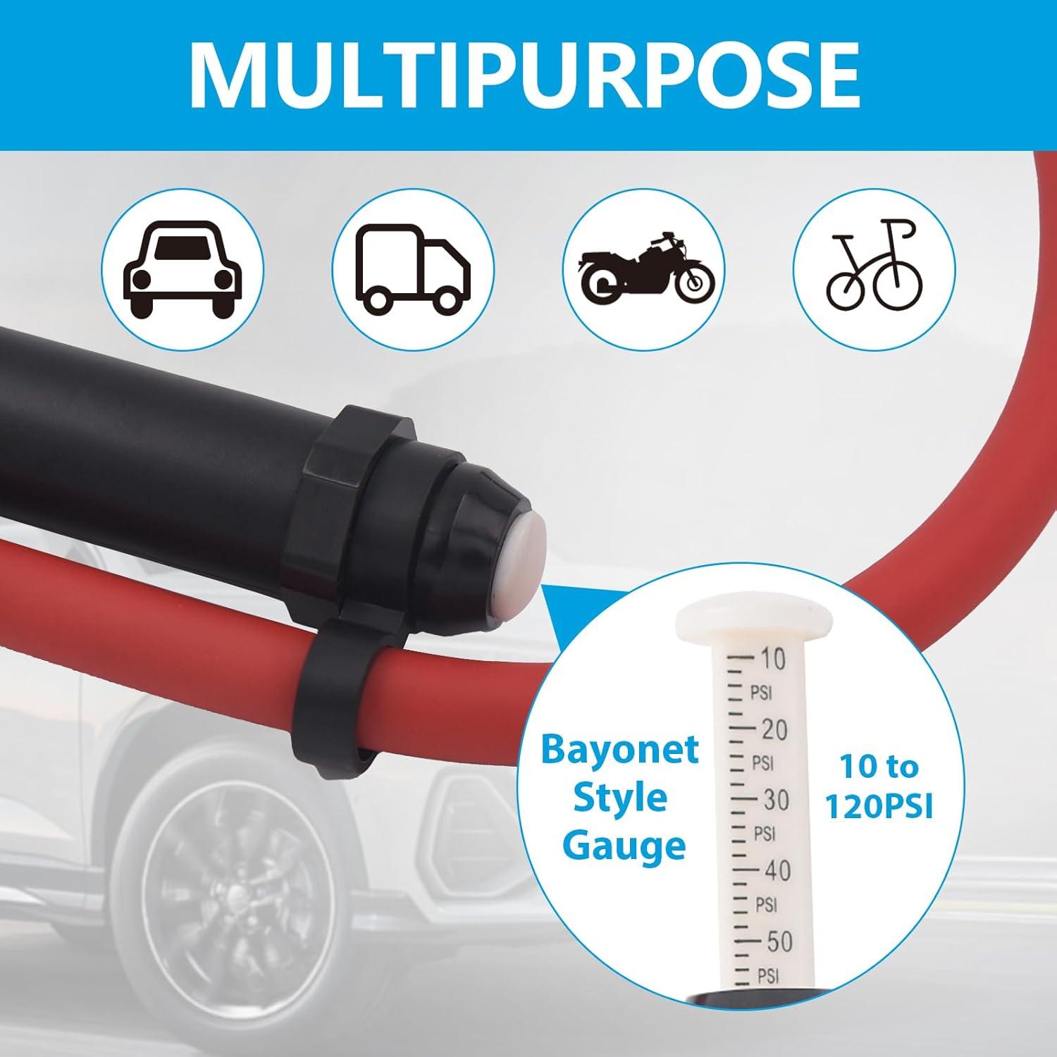 Manómetro Inflador de Neumáticos WNCGC 10-120 PSI 30.48 cm