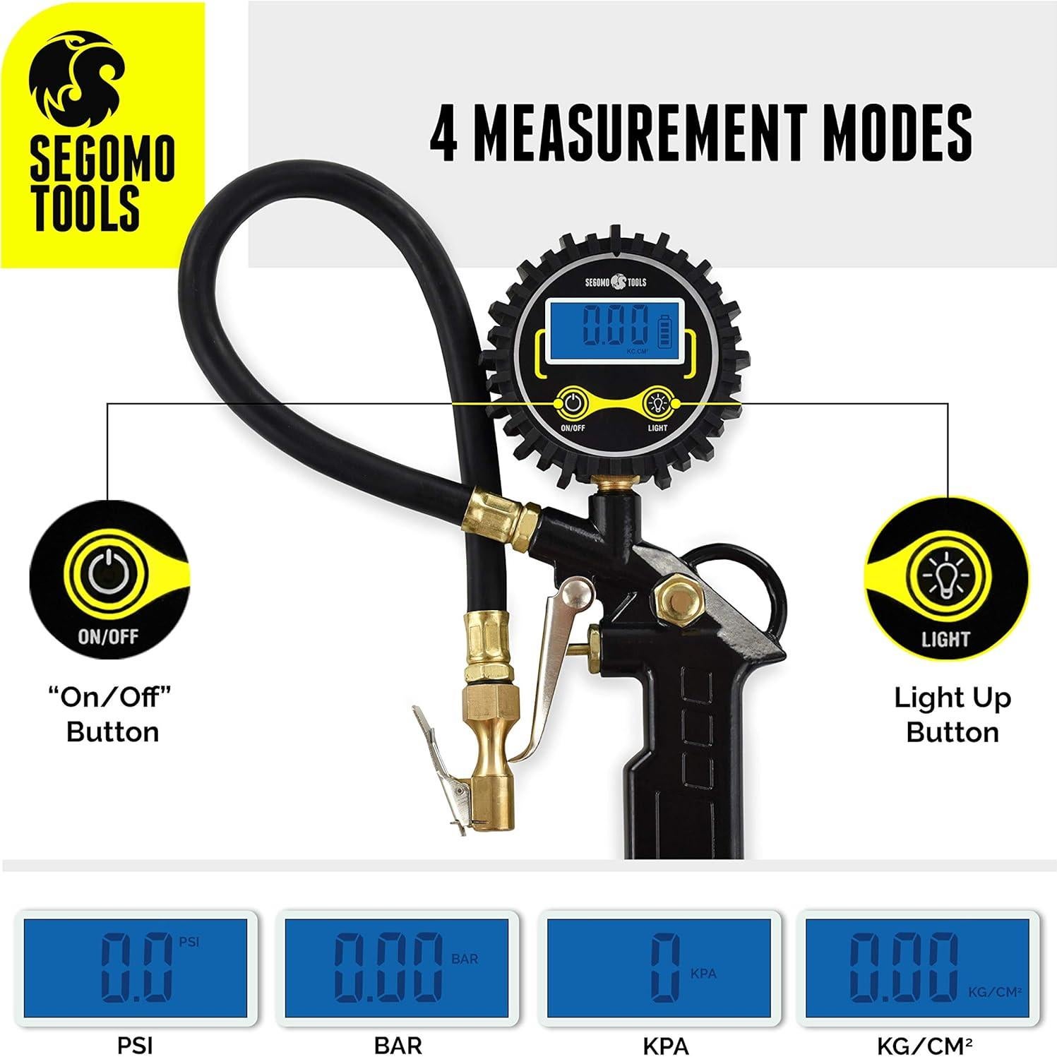 Inflador Digital de Neumáticos Segomo Tools DTIK1 250 PSI