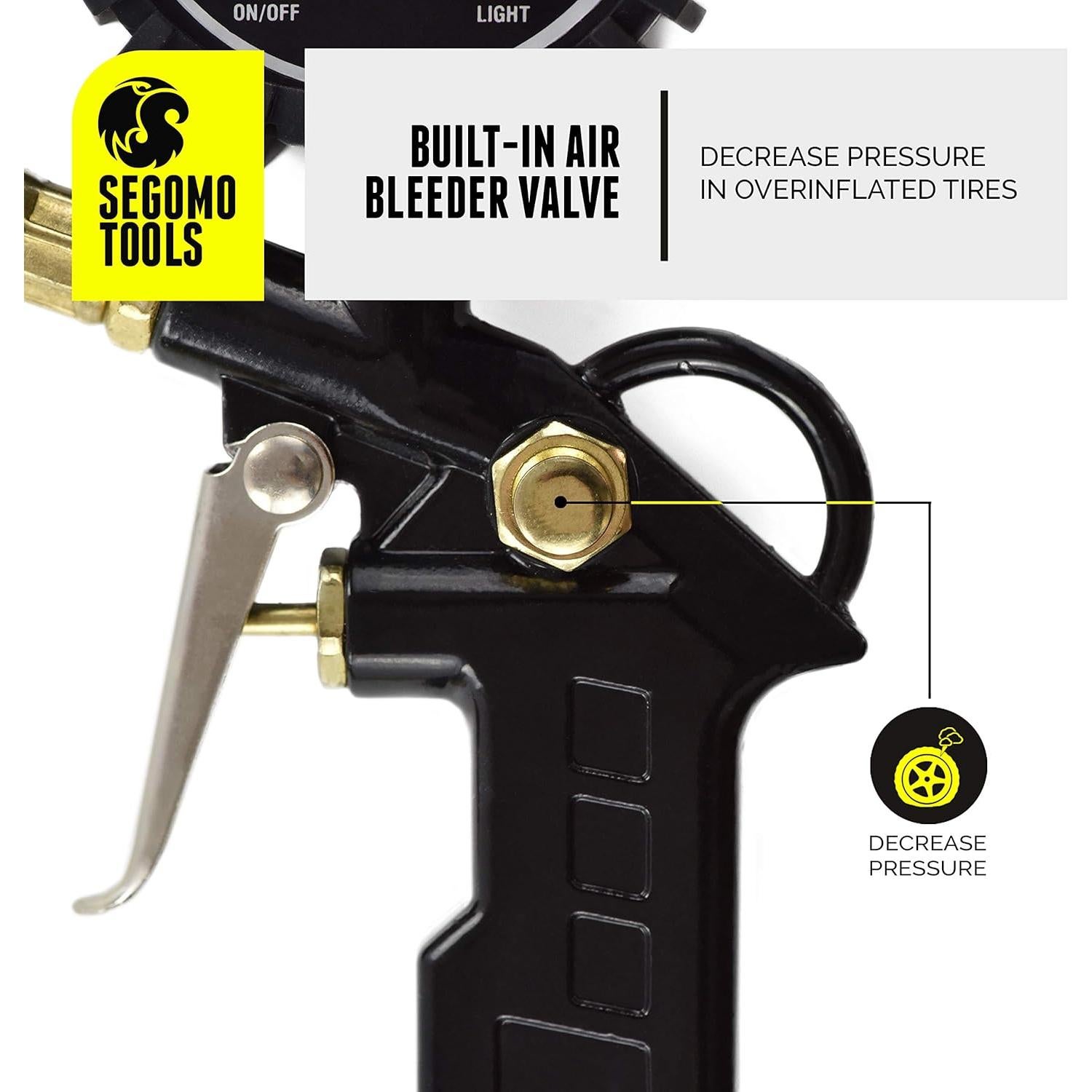 Inflador Digital de Neumáticos Segomo Tools DTIK1 250 PSI