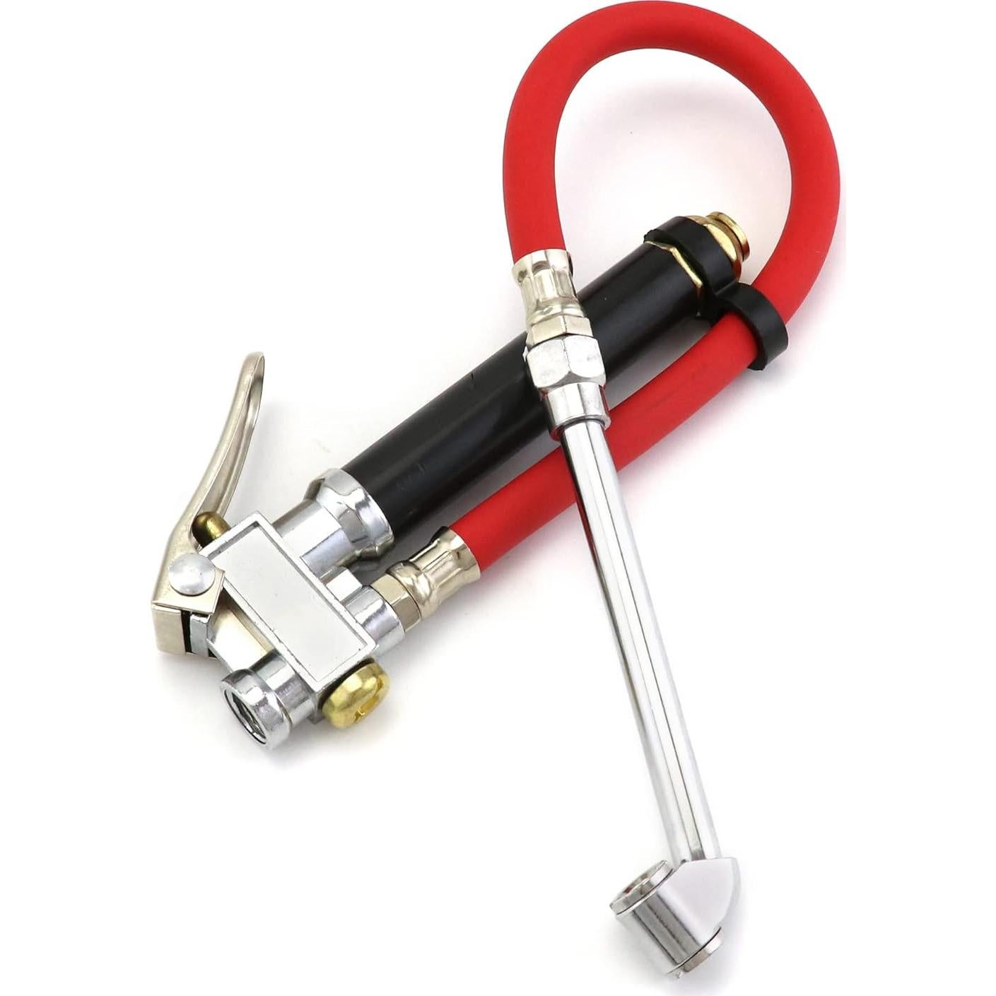 Inflador de Neumáticos QWORK con Manómetro Doble Cabeza 120 PSI