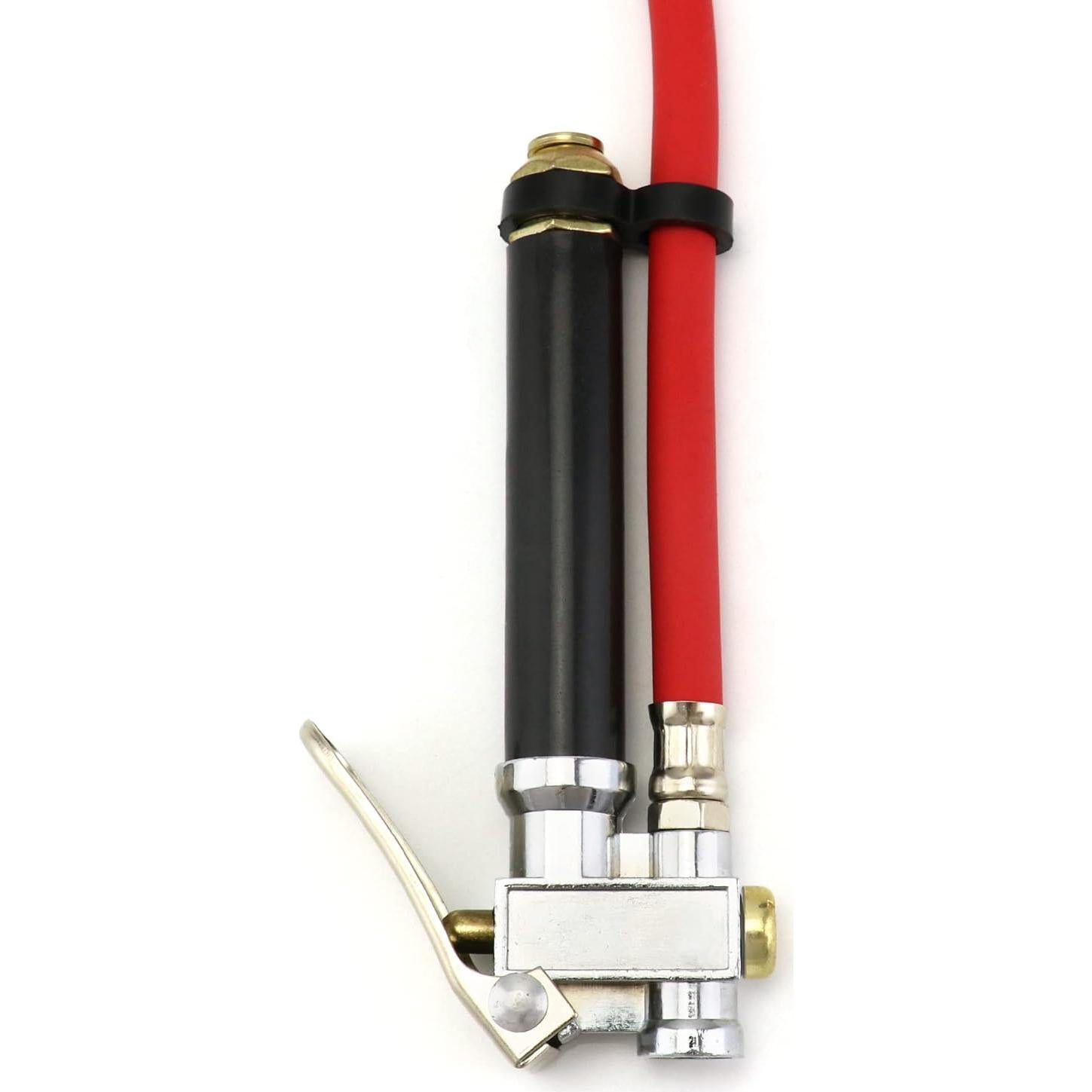 Inflador de Neumáticos QWORK con Manómetro Doble Cabeza 120 PSI