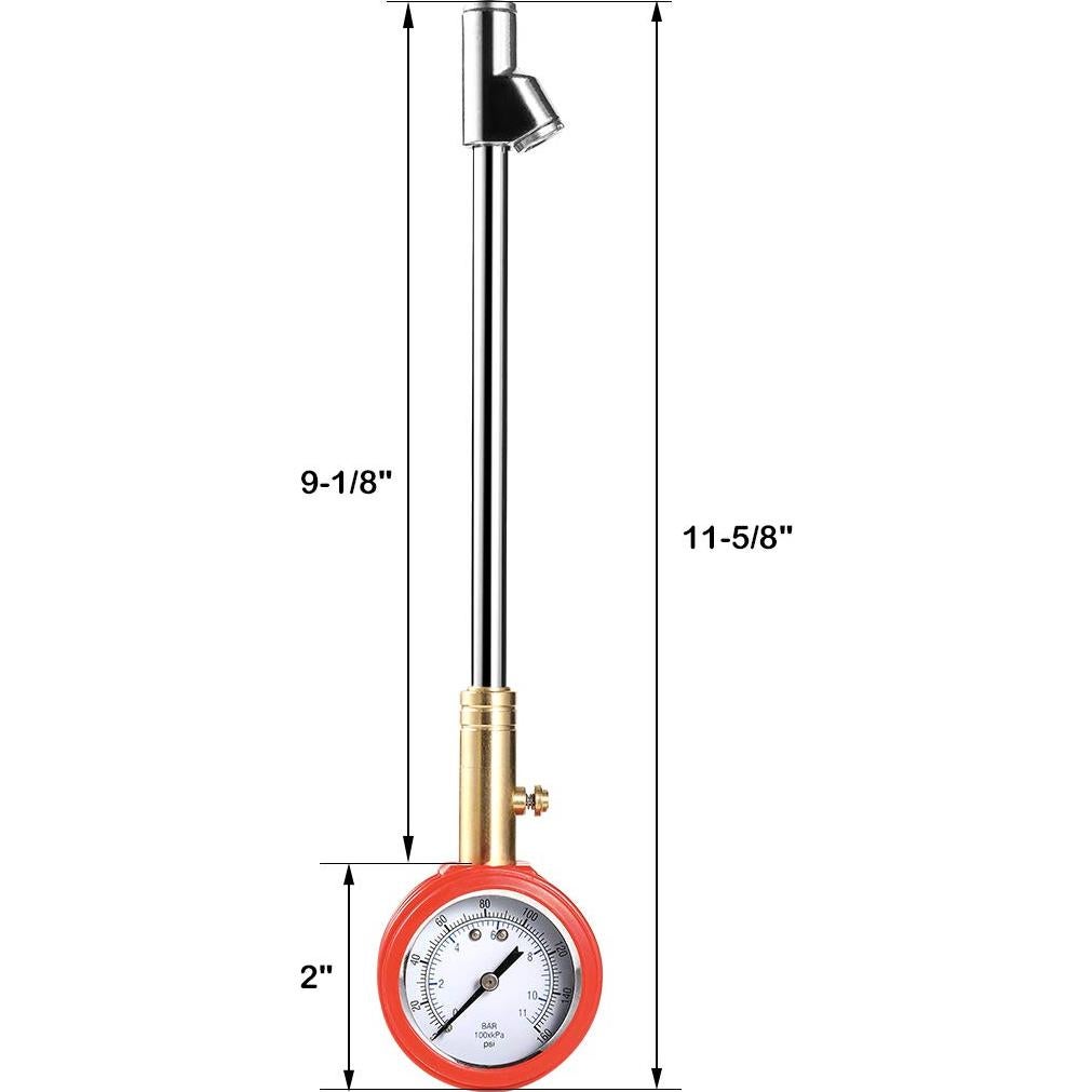 Medidor Mecánico de Presión de Neumáticos CZC AUTO 0-11bar