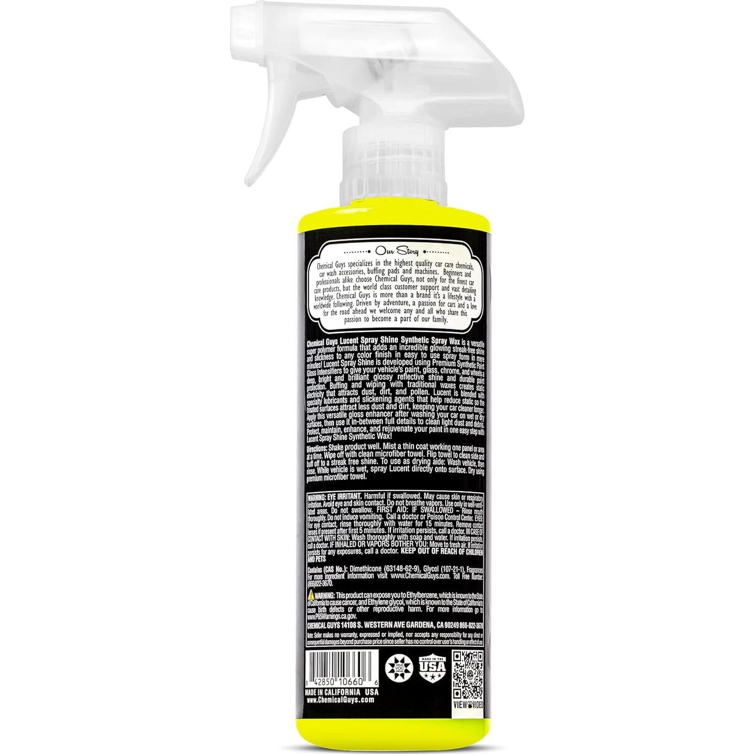 Cera en aerosol sintética Chemical Guys Lucent Spray Shine 0.53 kg