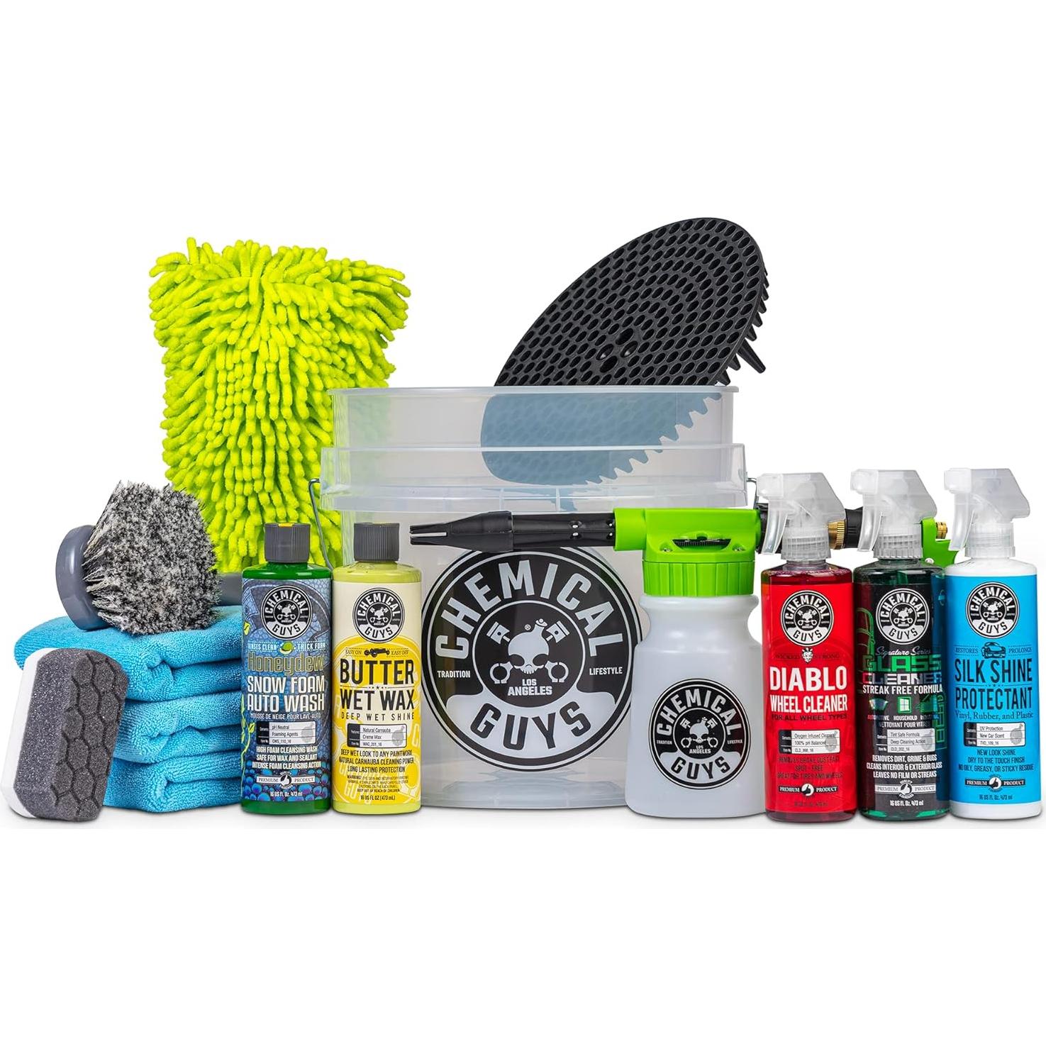 Kit de Lavado y Cuidado de Autos Chemical Guys 23 Piezas