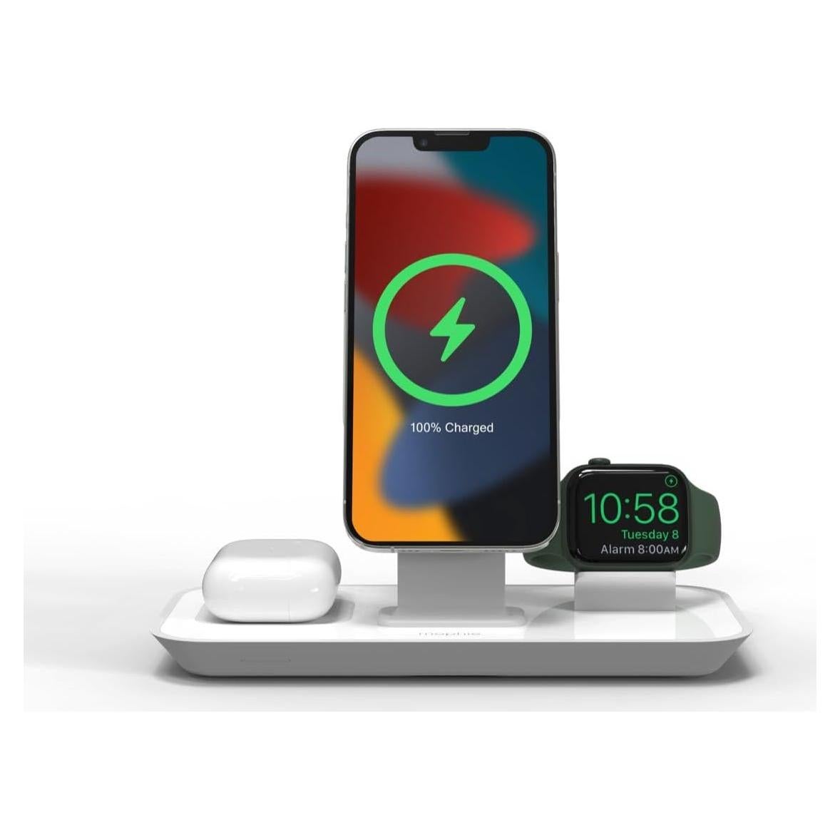 Soporte 3-en-1 Mophie para Cargador MagSafe - Carga iPhone, Apple Watch y AirPods