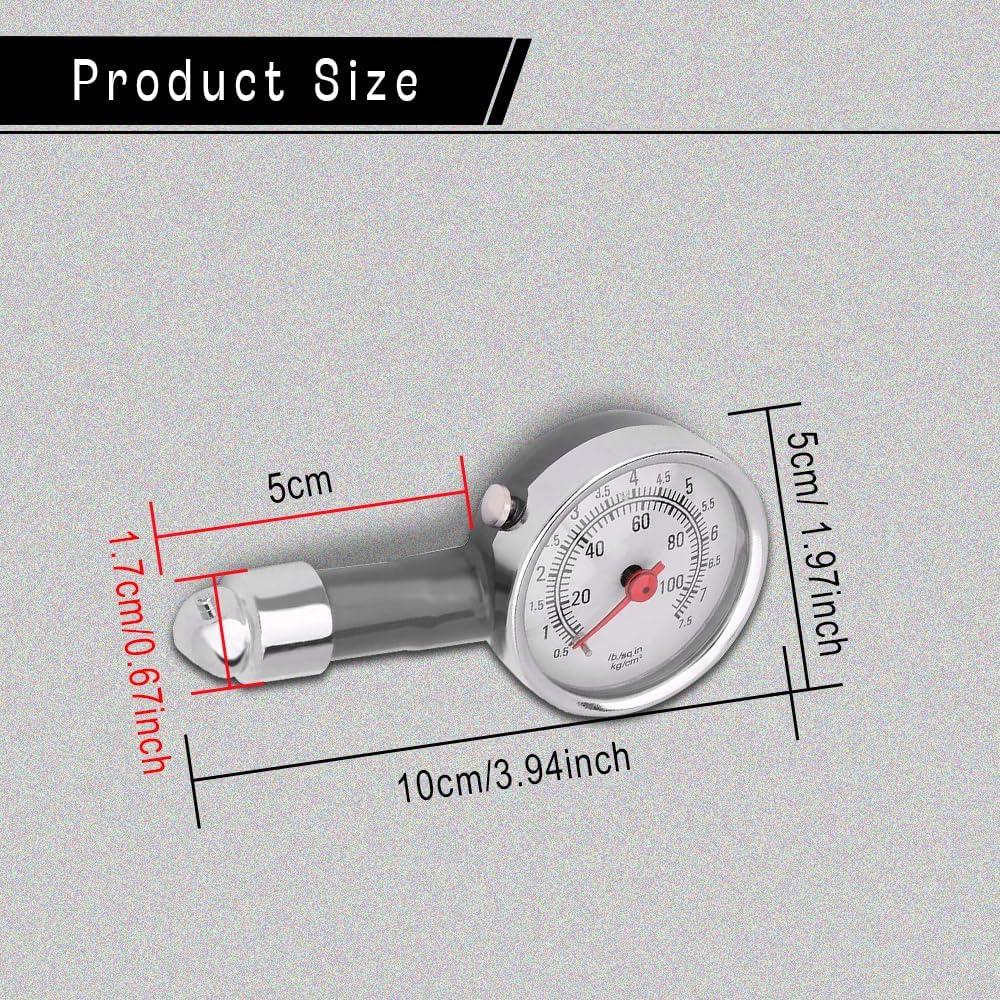 Manómetro de presión de neumáticos CHRYMUM 0-6.89 bar portátil