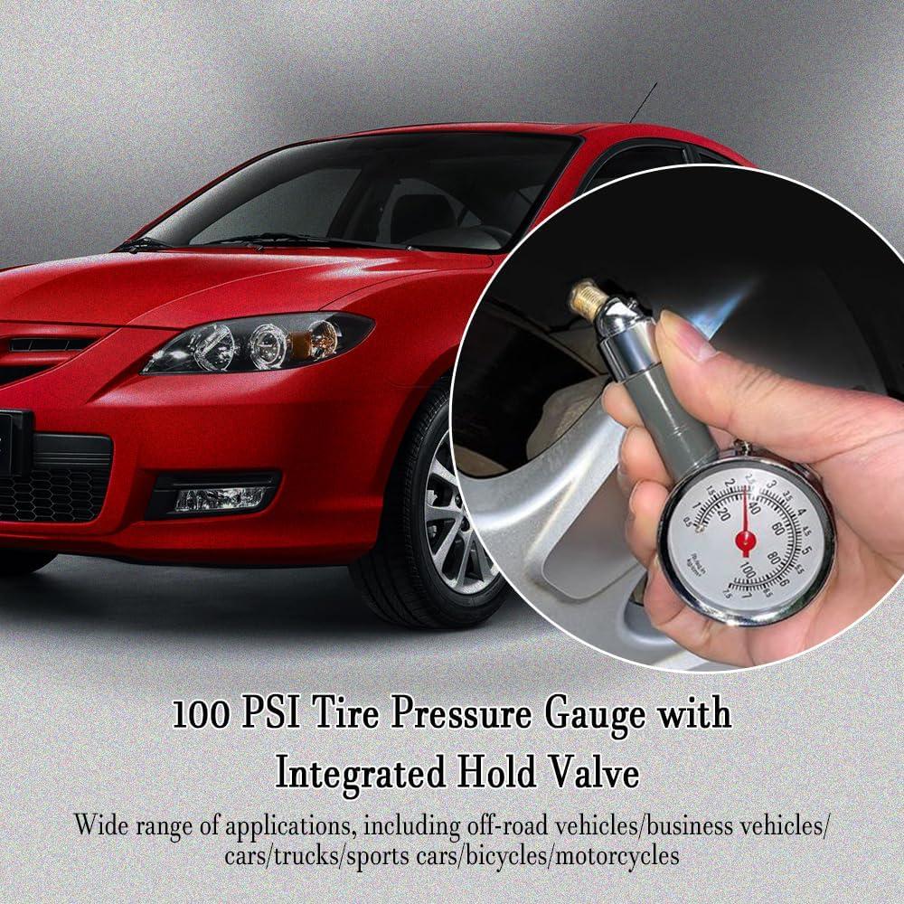 Manómetro de presión de neumáticos CHRYMUM 0-6.89 bar portátil