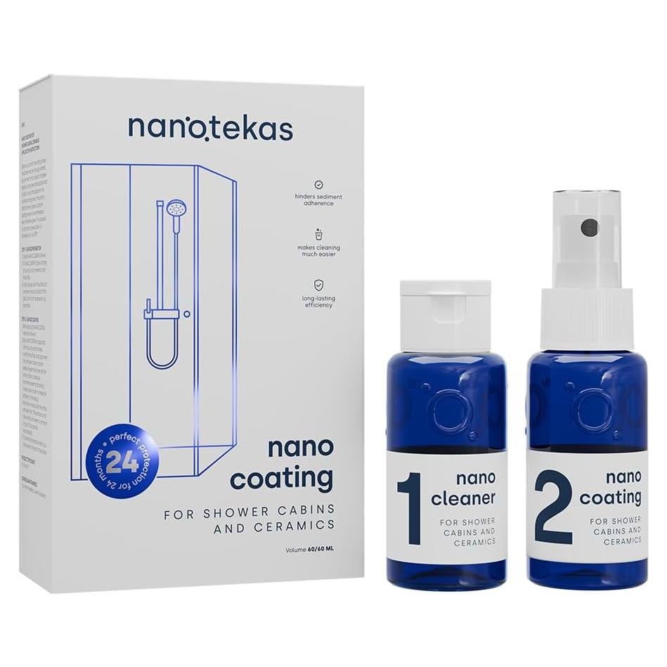 Kit de recubrimiento de vidrio nano 2 en 1 Nanotekas - Protector para ducha y cerámica