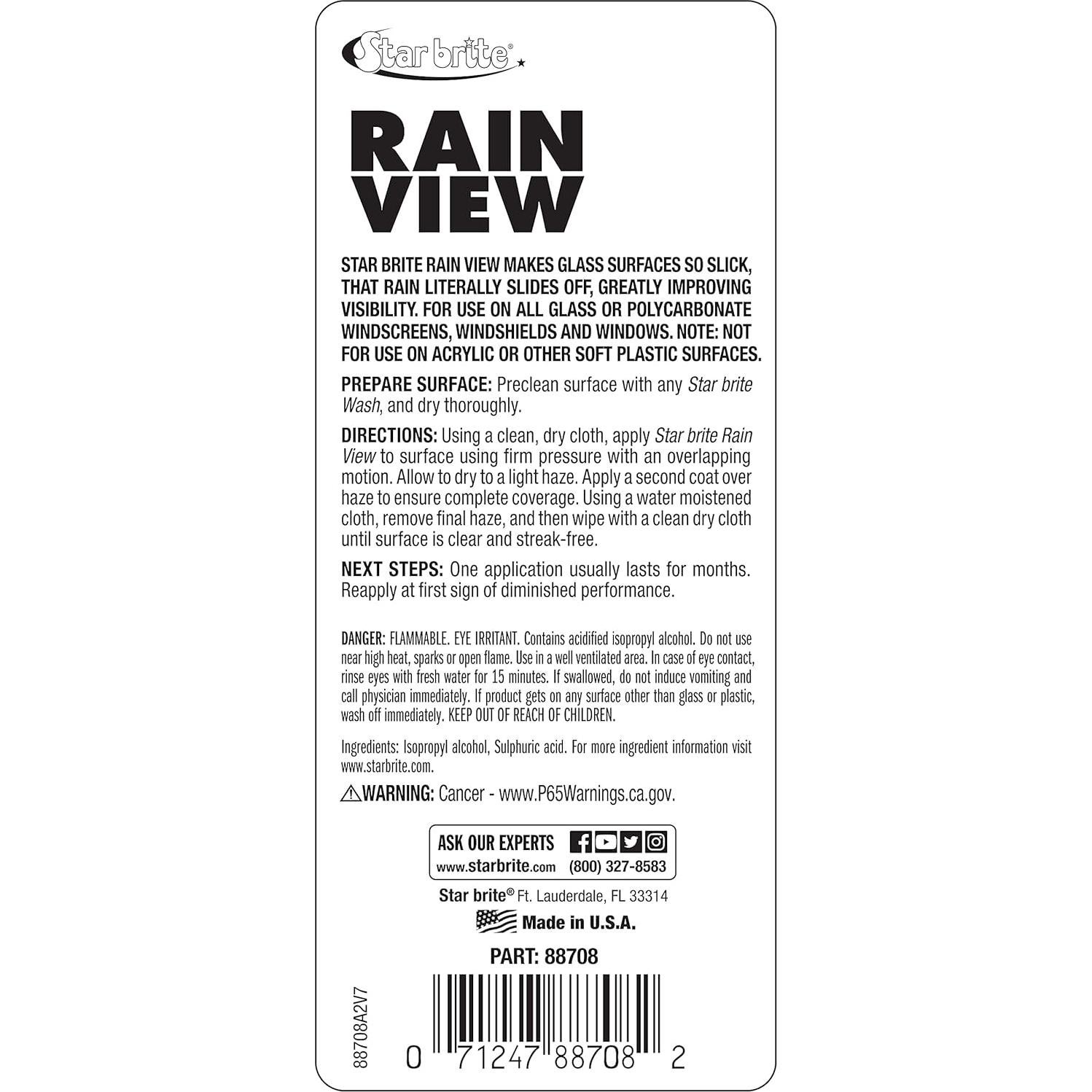 Repelente de Agua para Parabrisas STAR BRITE 8 Oz