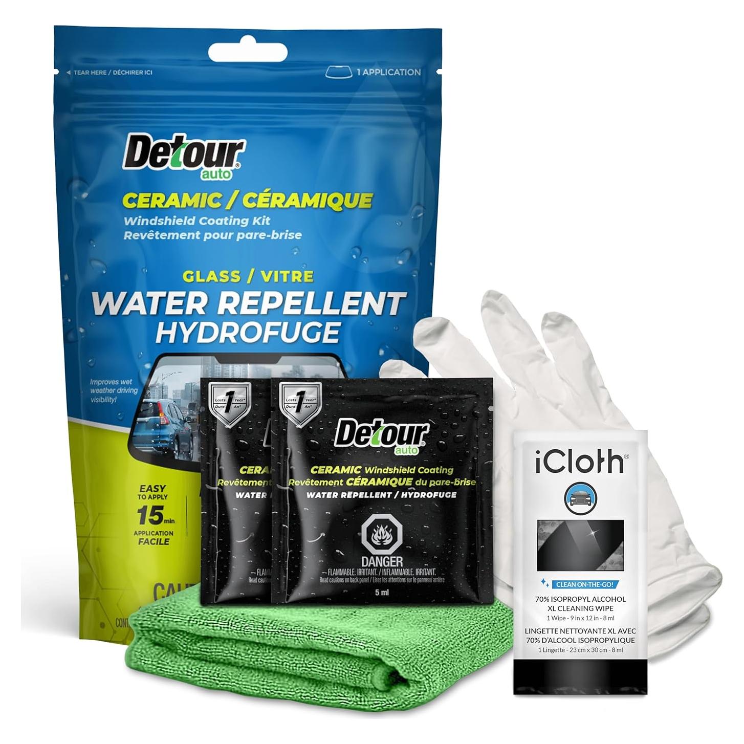 Kit de recubrimiento cerámico Detour para parabrisas - Hidrofóbico