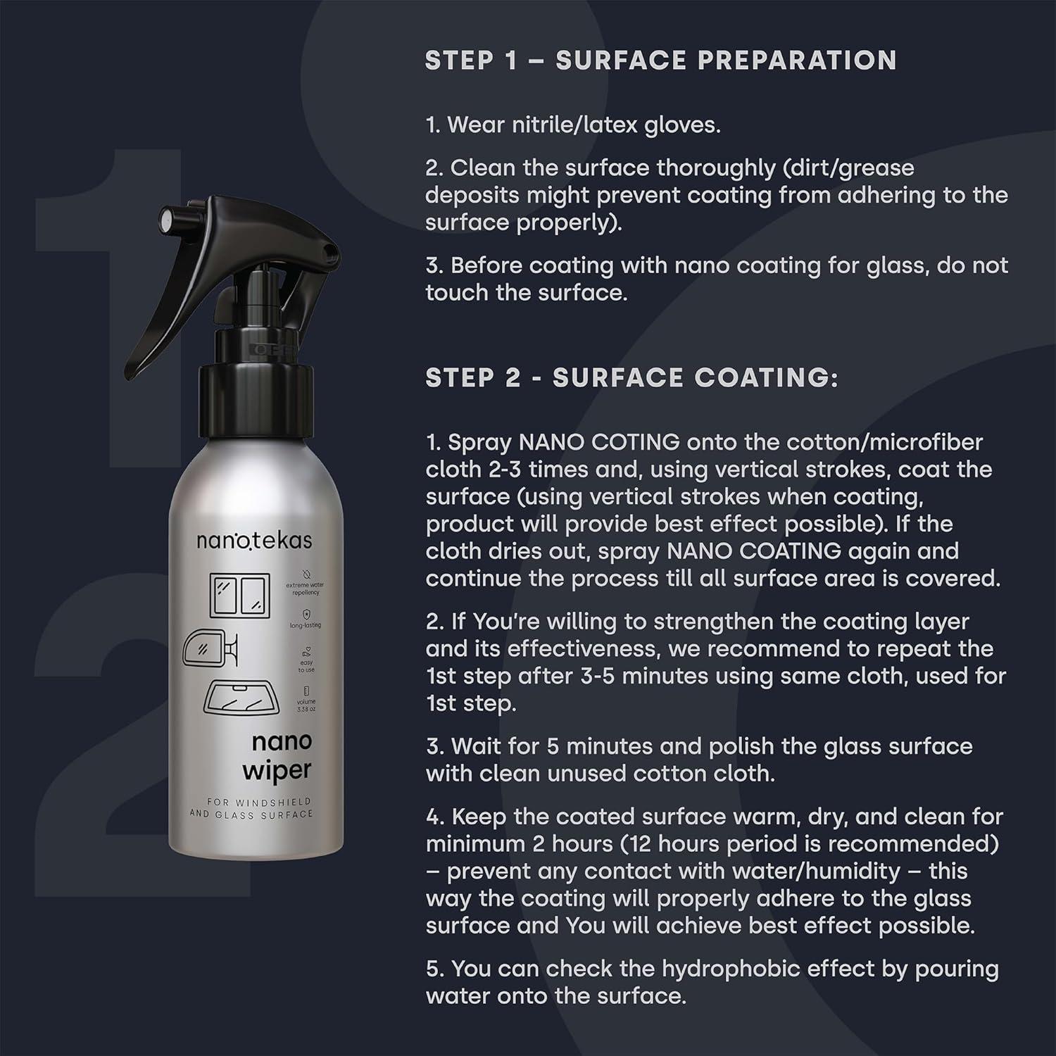 Spray Cerámico Nano Wiper 100 ml - Protección Parabrisas