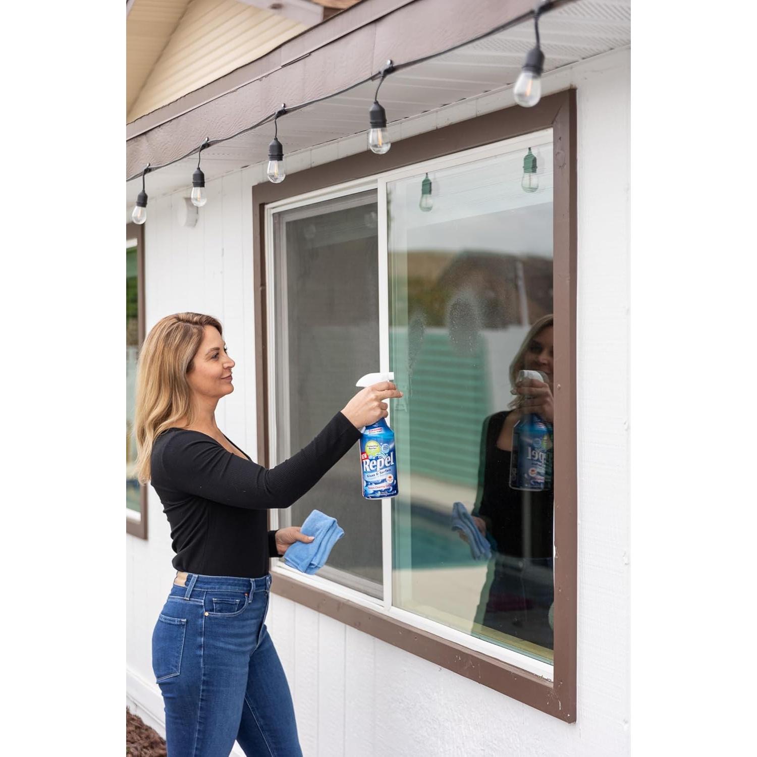 Limpiador de Vidrio Clean-X REPEL 946 ml - Sin Rayas y Brillo