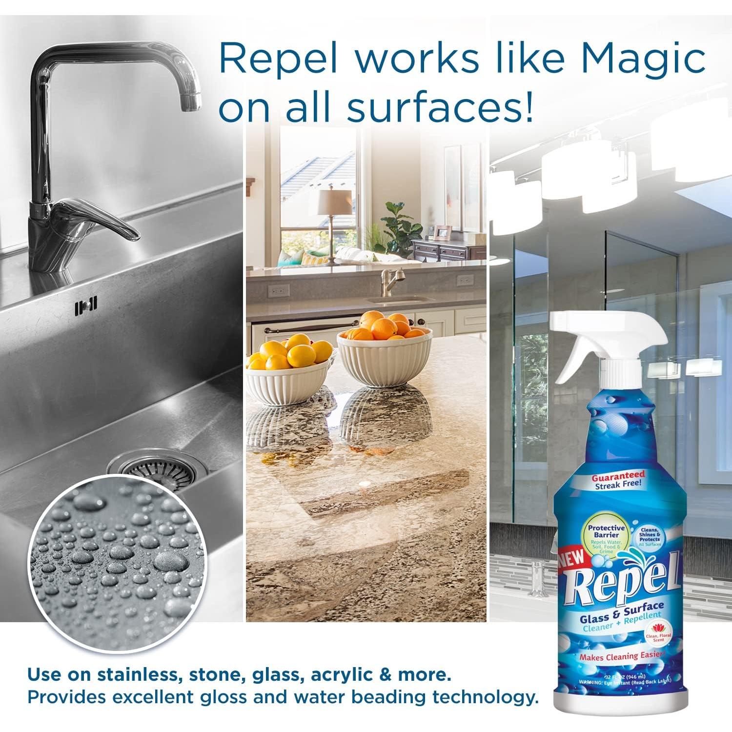 Limpiador de Vidrio Clean-X REPEL 946 ml - Sin Rayas y Brillo