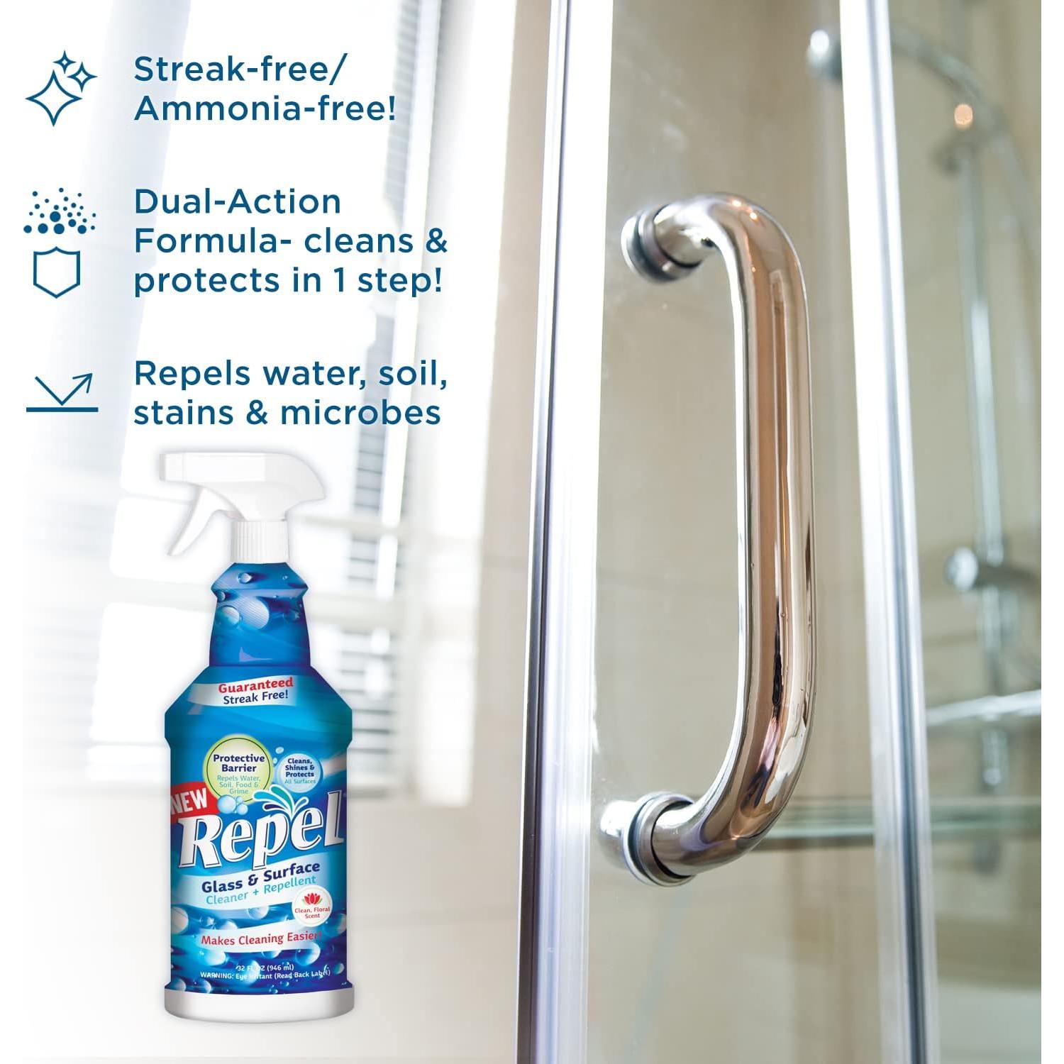 Limpiador de Vidrio Clean-X REPEL 946 ml - Sin Rayas y Brillo