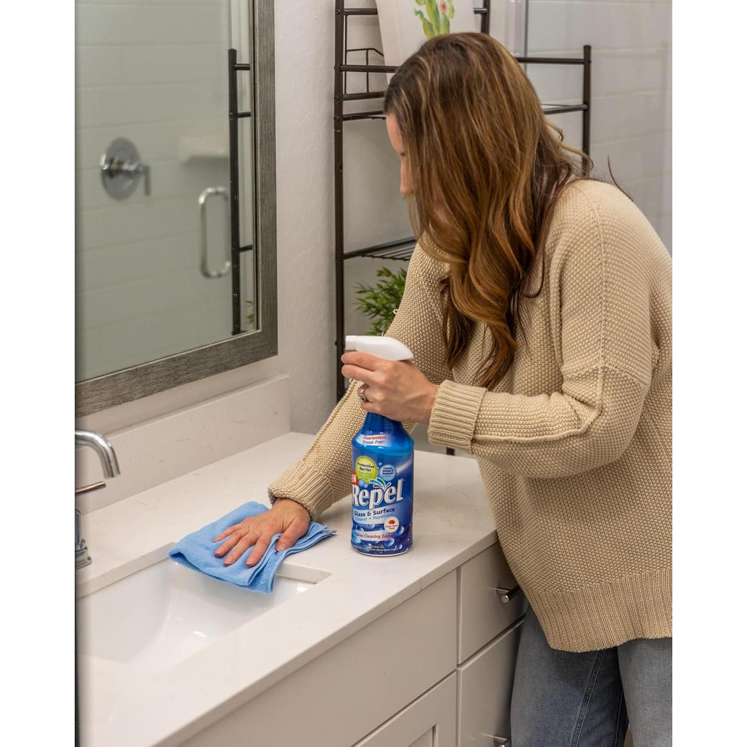 Limpiador de Vidrio Clean-X REPEL 946 ml - Sin Rayas y Brillo