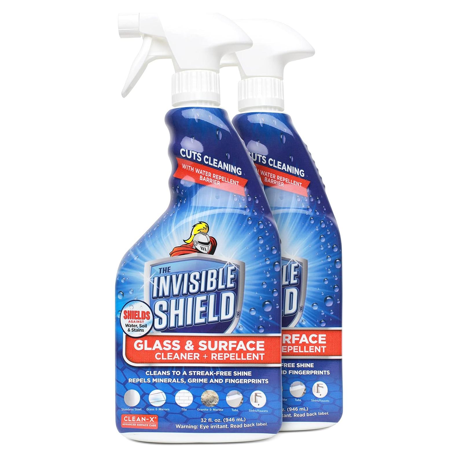 Limpiador y Repelente de Vidrio Unelko Invisible Shield 2x32oz