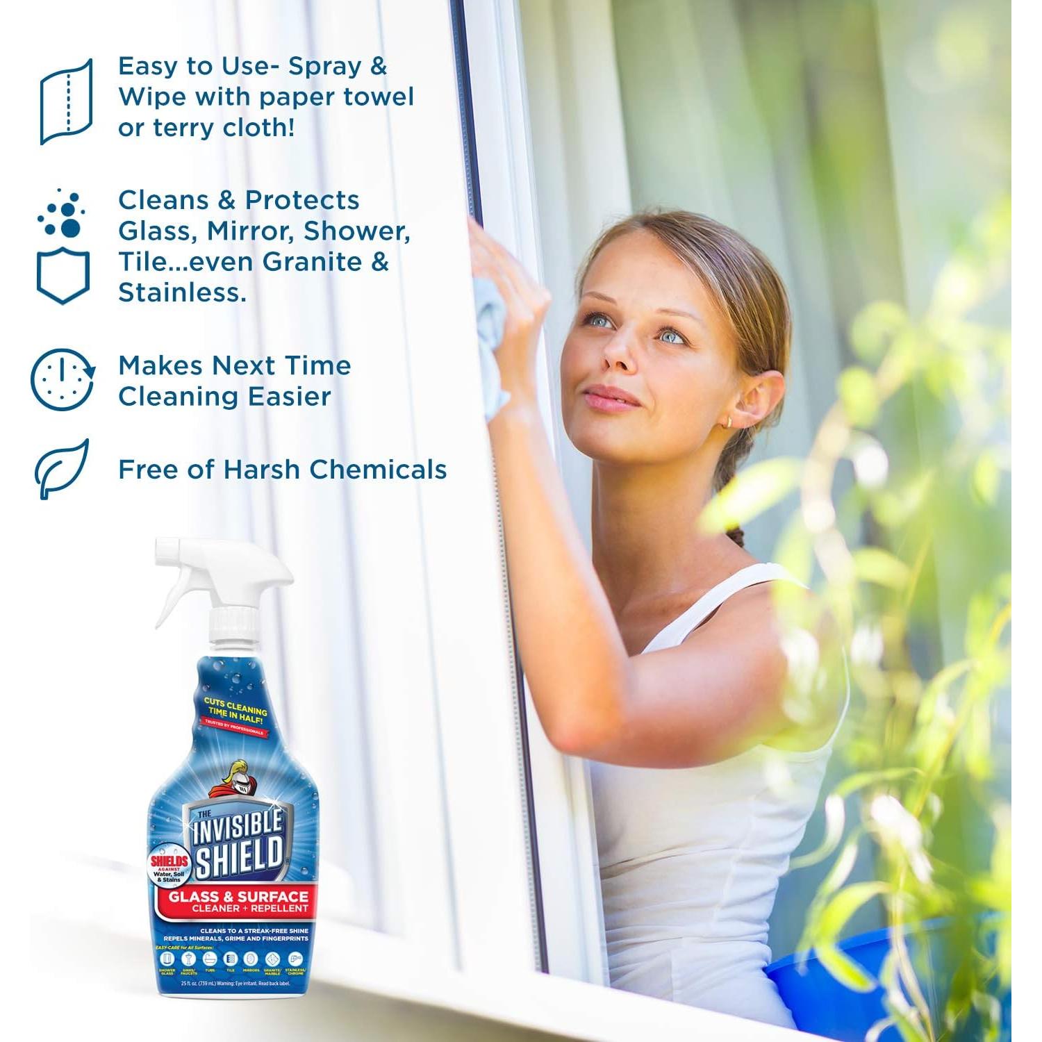 Limpiador y Repelente de Vidrio Unelko Invisible Shield 2x32oz