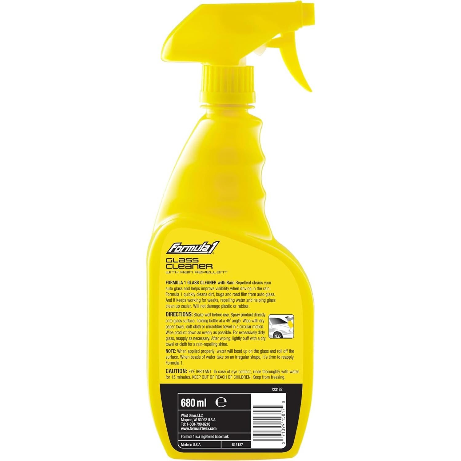 Limpiador de Cristales Formula 1 680 ml - Repelente de Lluvia