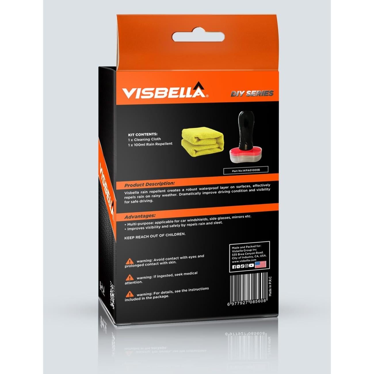 Repelente de Lluvia Visbella 100ml con Paño de Microfibra