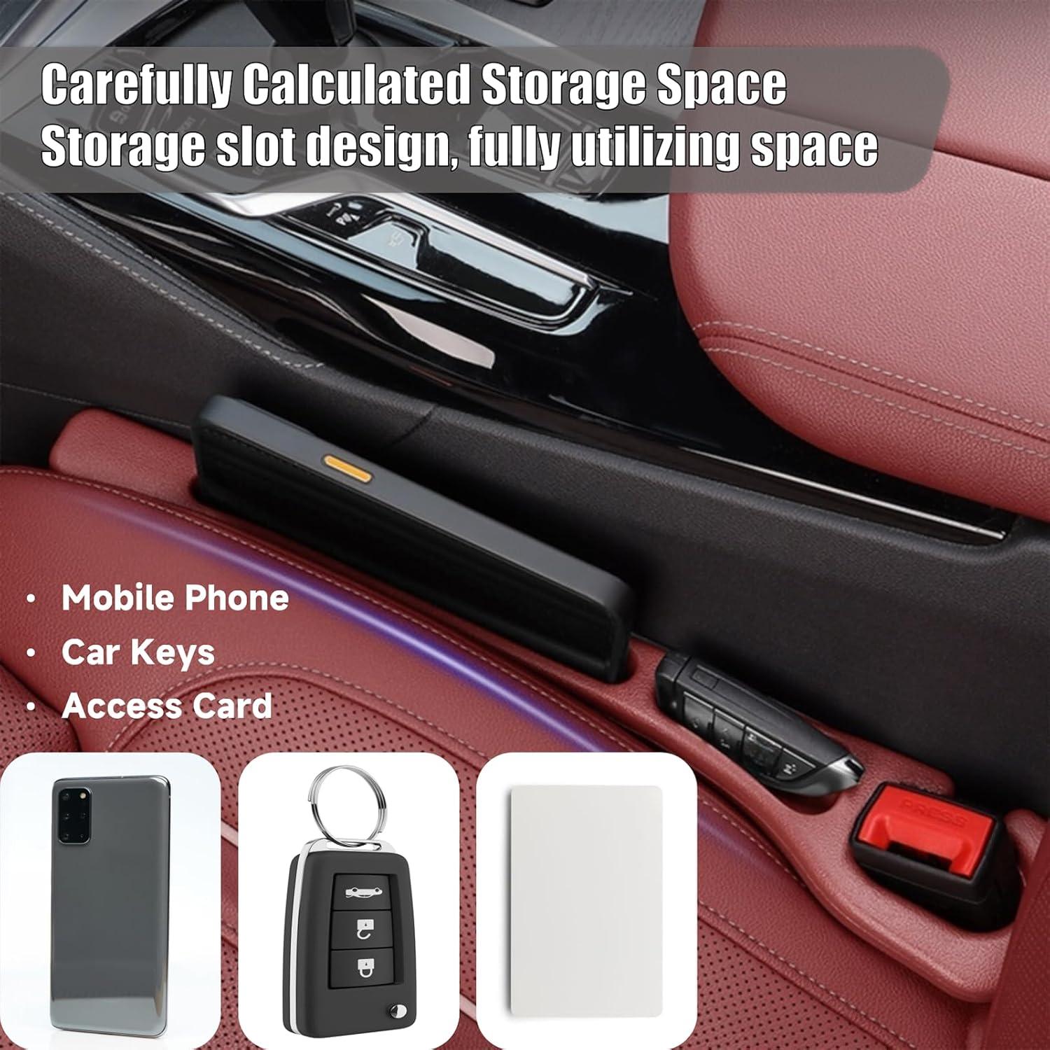 Organizador de Espacio entre Asientos de Coche Genérico 2PCS Negro