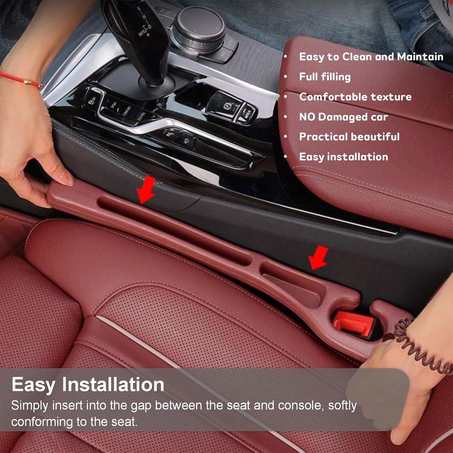 Organizador de Espacio entre Asientos de Coche Genérico 2PCS Negro