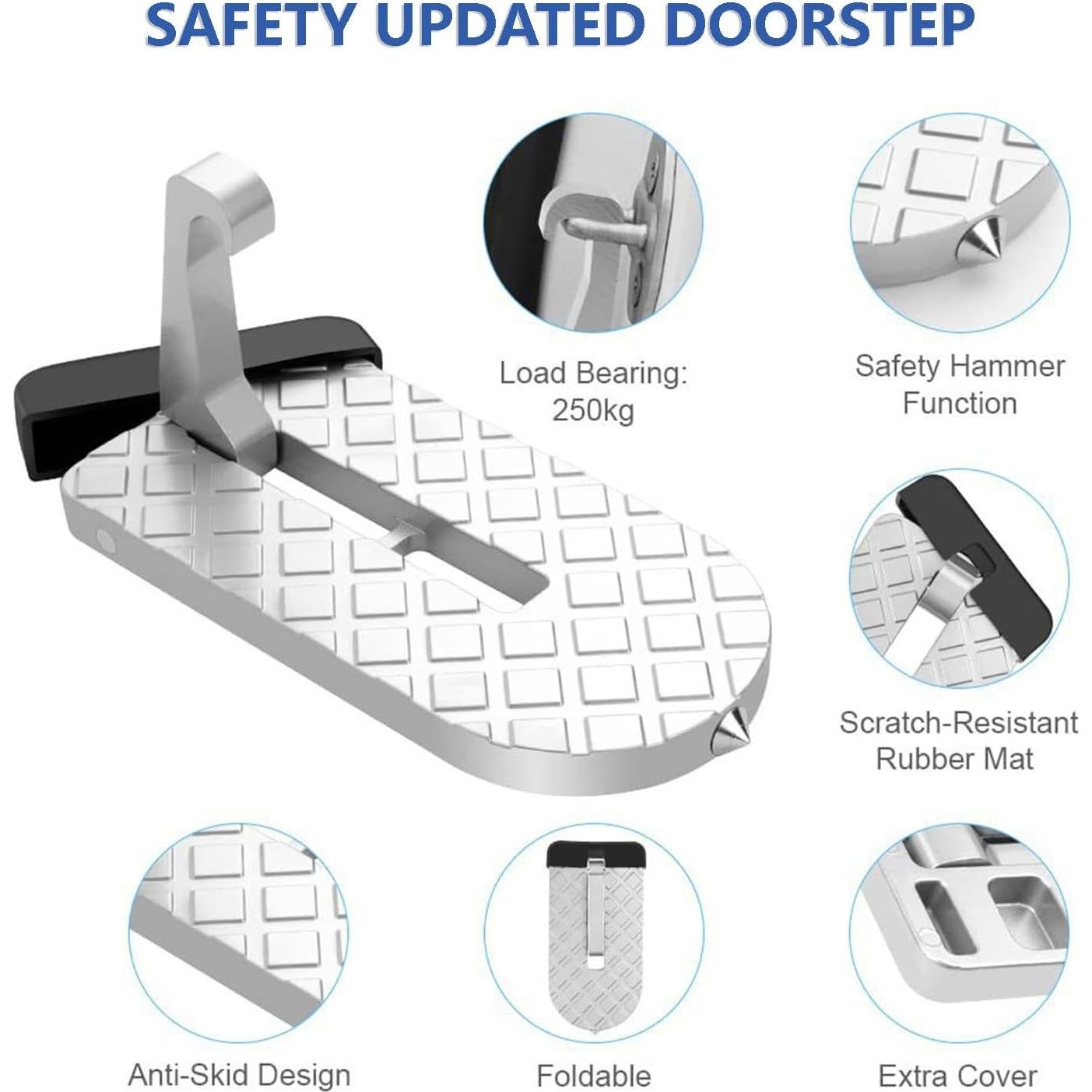 Escalón Plegable para Puerta de Auto FUZZLUXX - Acceso Techo 181 kg