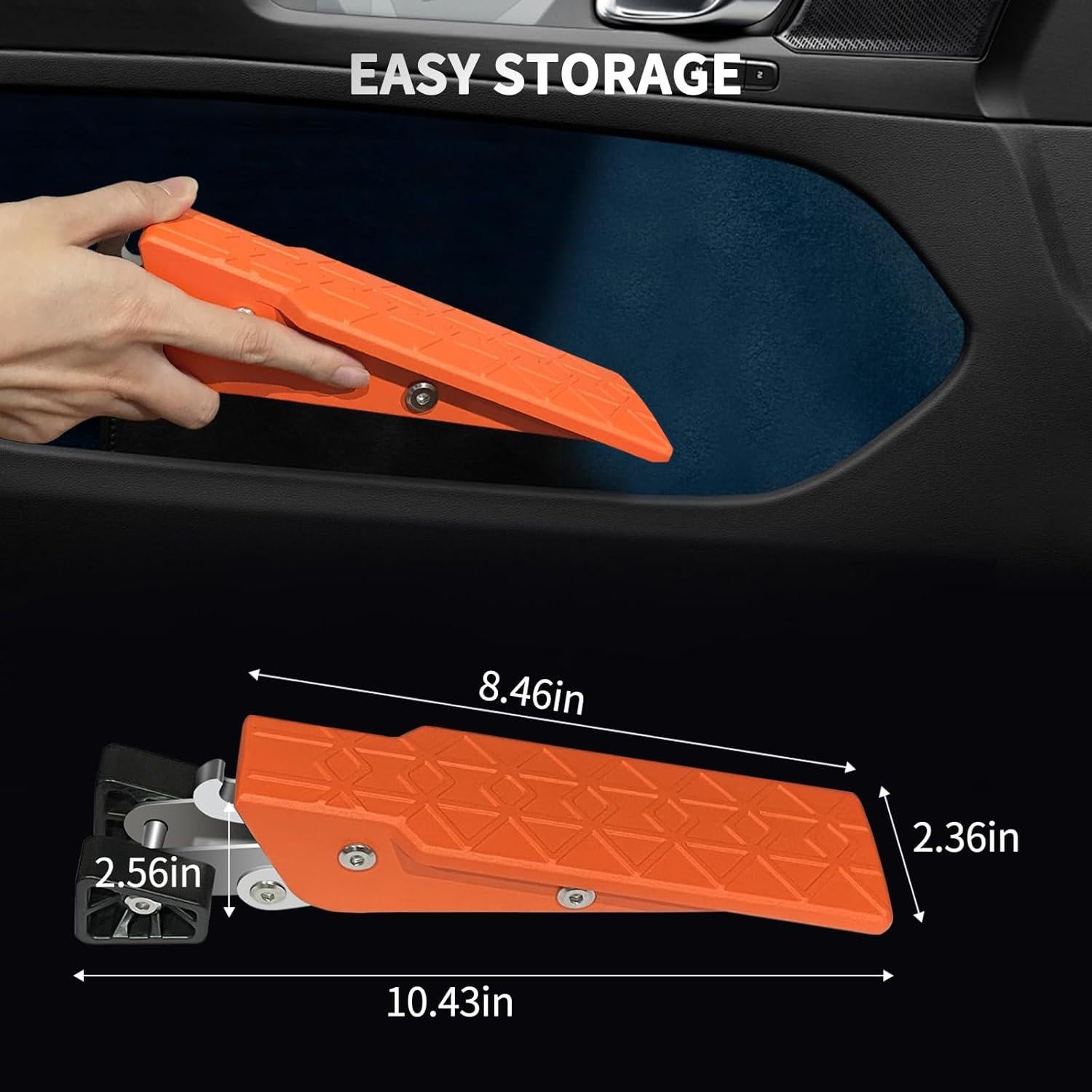 Escalón Plegable Universal Terriplaze para Techo de Coche Naranja