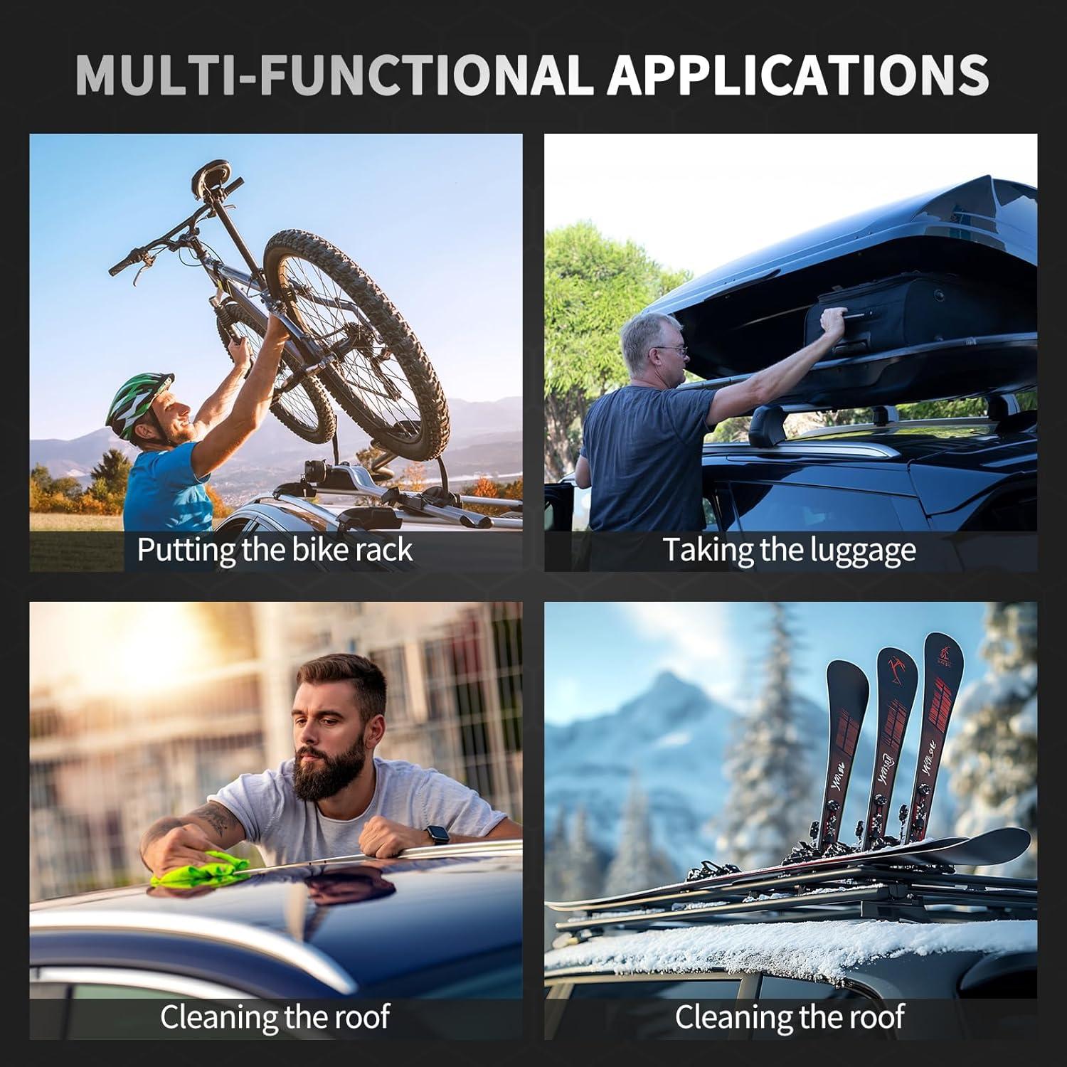 Escalón Plegable Universal Terriplaze para Techo de Coche Naranja