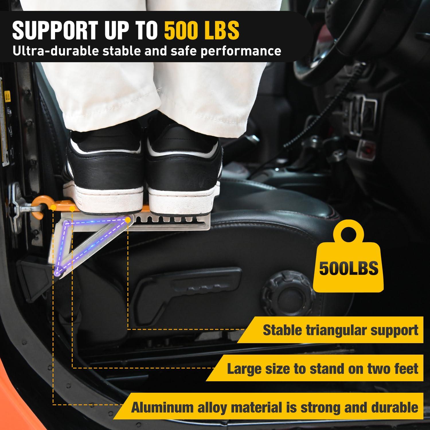 Escalón de puerta de coche Nilight ajustable naranja 226.8 kg