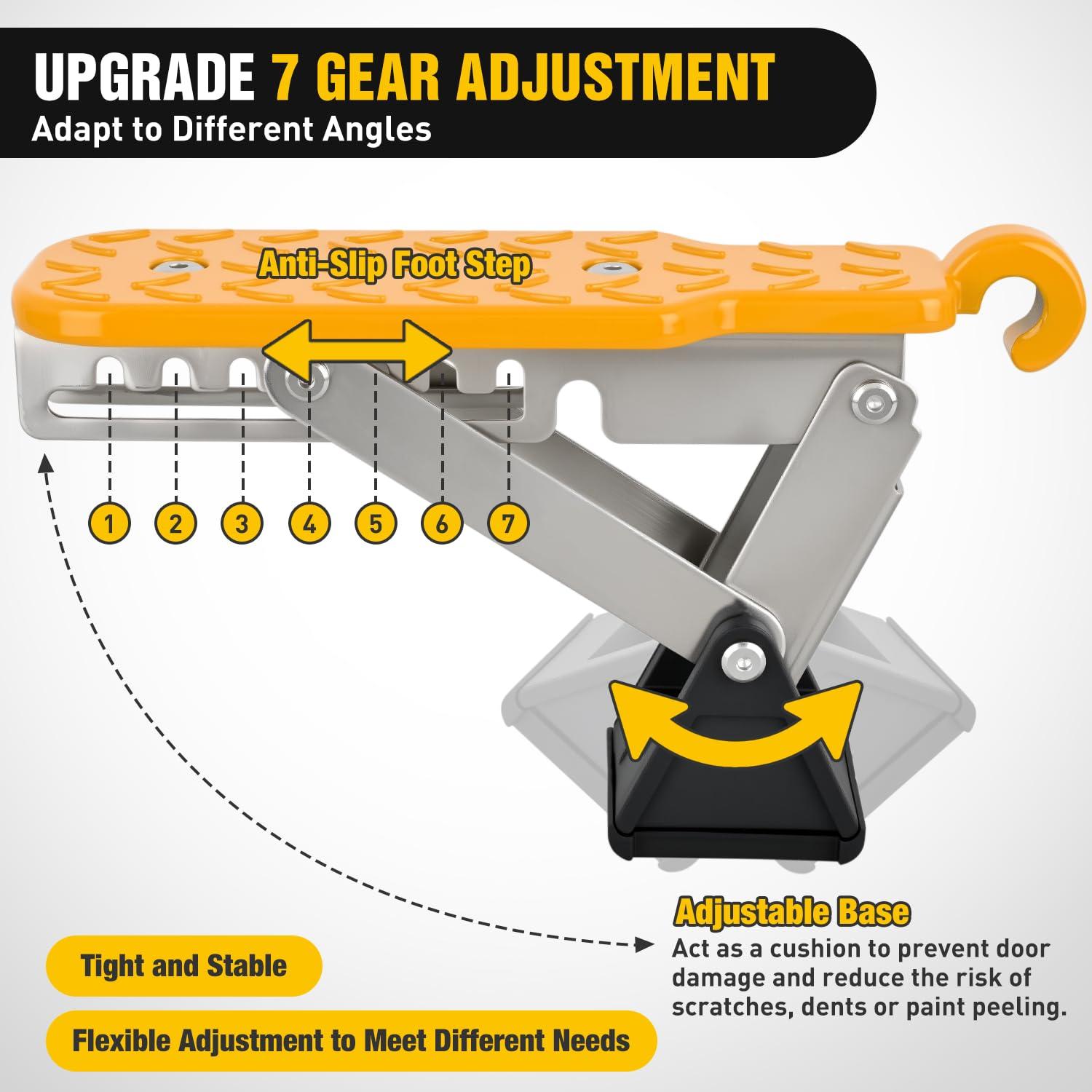 Escalón de puerta de coche Nilight ajustable naranja 226.8 kg