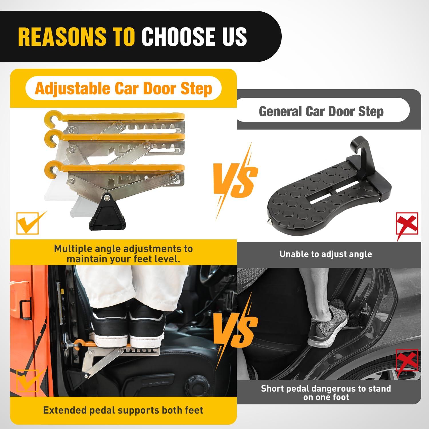 Escalón de puerta de coche Nilight ajustable naranja 226.8 kg