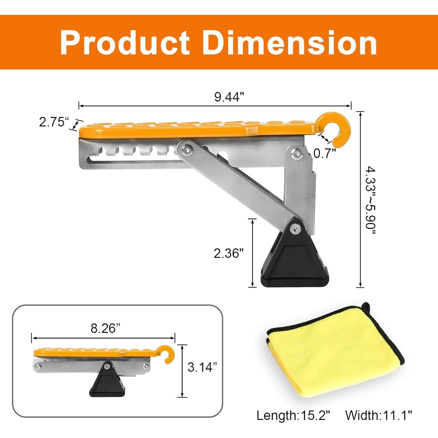 Escalón de puerta ajustable Stanew - Plegable, 227 kg