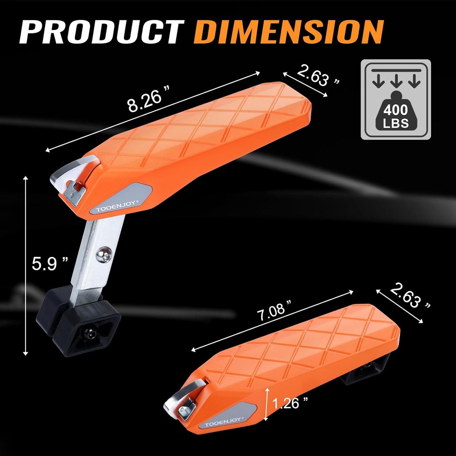 Escalón Plegable para Puerta de Coche Tooenjoy, Aluminio, 181 kg