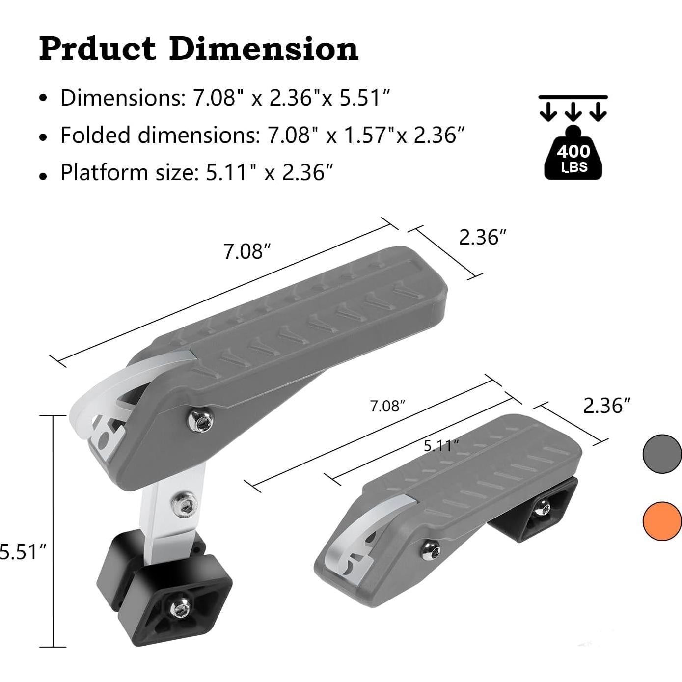 Escalón Plegable COWVIE para Puerta de Auto - Acceso Techo SUV