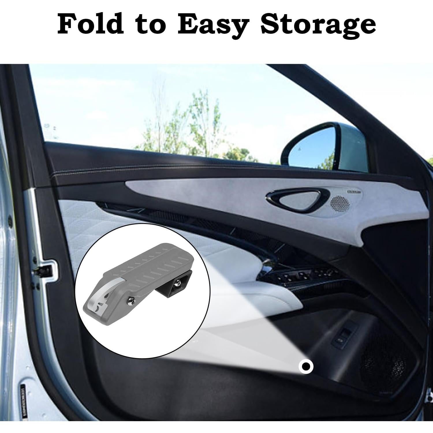 Escalón Plegable COWVIE para Puerta de Auto - Acceso Techo SUV