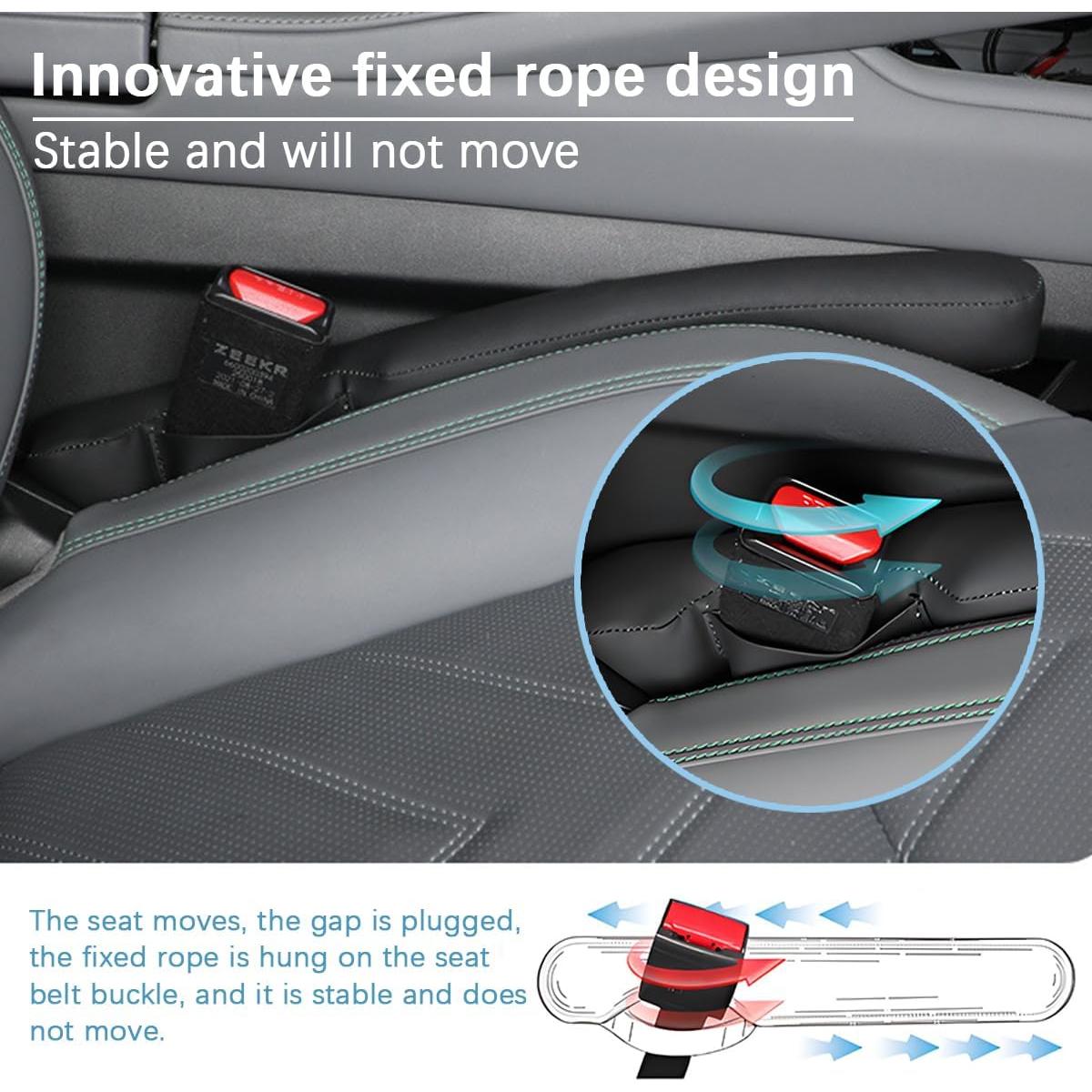 Relleno de Espacio entre Asientos de Coche Zpana 2PCS Gris