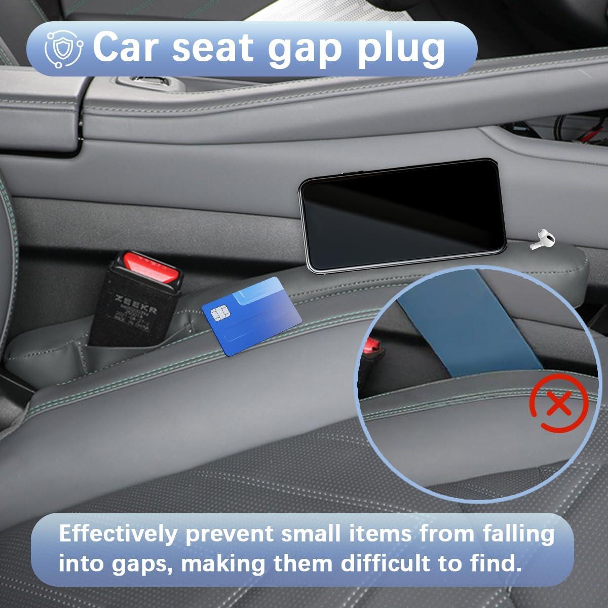 Relleno de Espacio entre Asientos de Coche Zpana 2PCS Gris