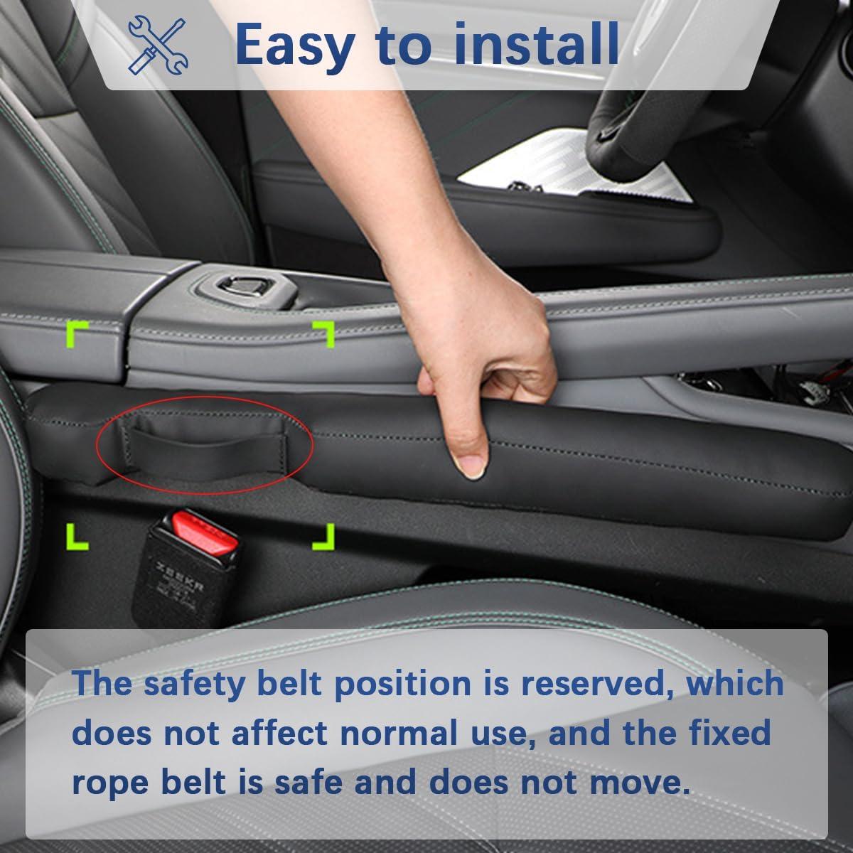 Relleno de Espacio entre Asientos de Coche Zpana 2PCS Gris