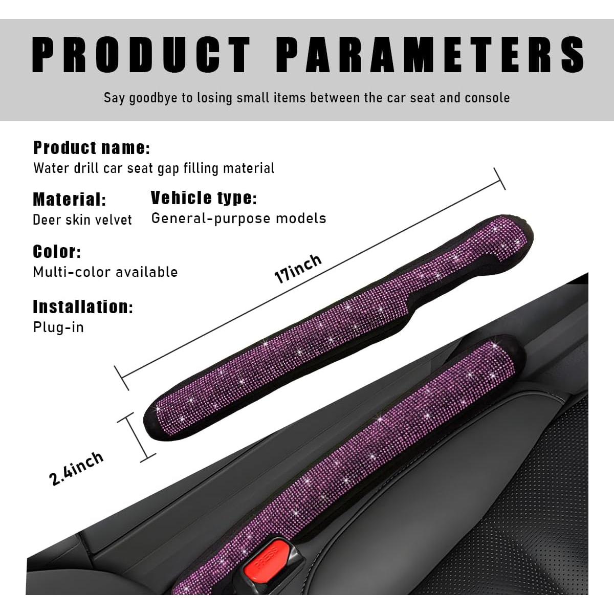Relleno de Espacio entre Asientos de Coche ZNDAW Rosa 42.9x6.1cm