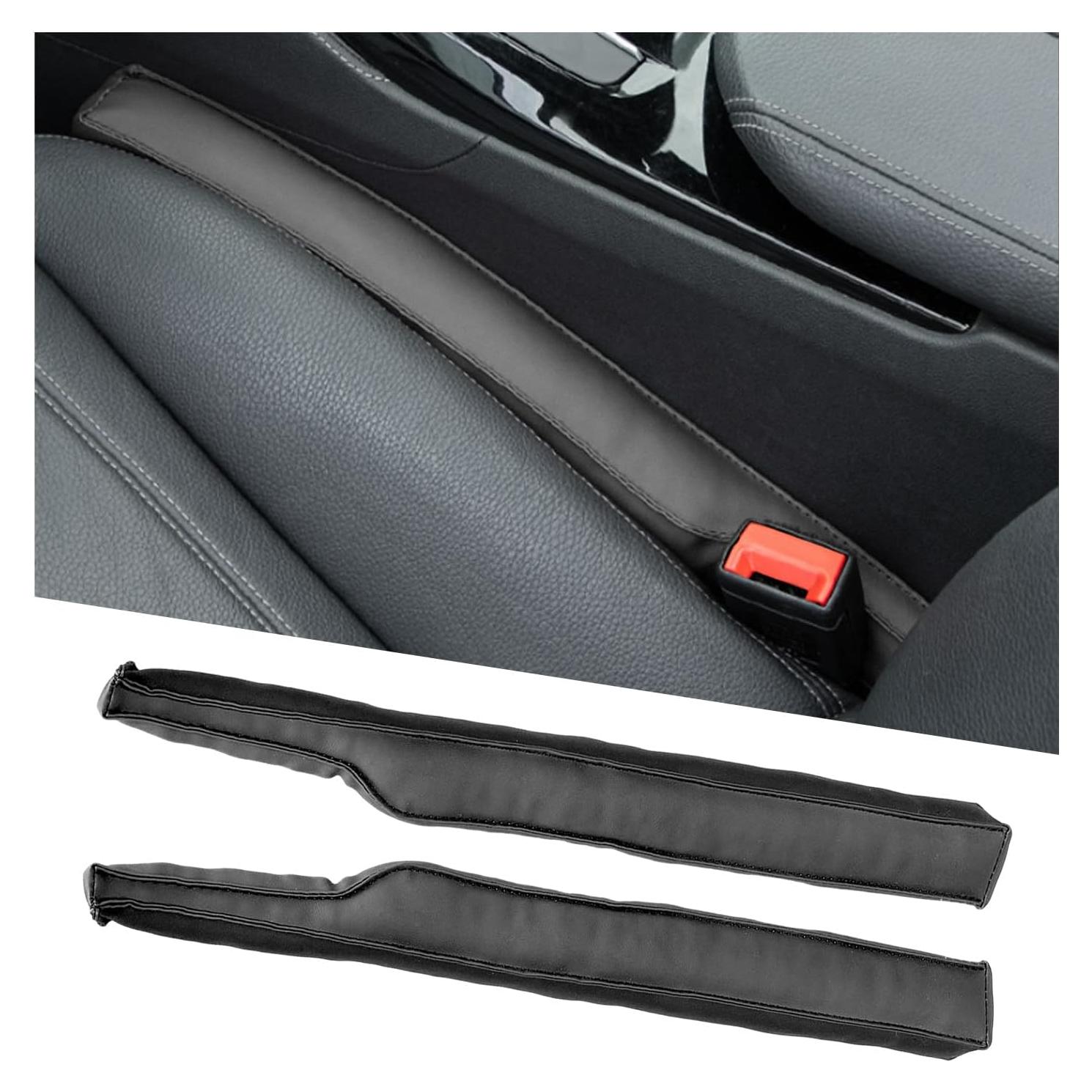Relleno de Espacio entre Asientos de Cuero FSTURIOS 2 PCS Negro