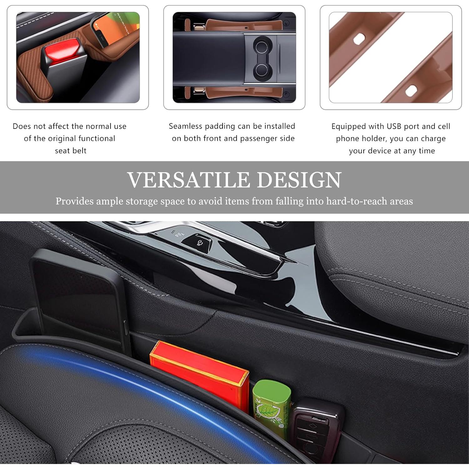 Organizador de Relleno Espacio Asientos Coche MUQIDA 2PCS USB