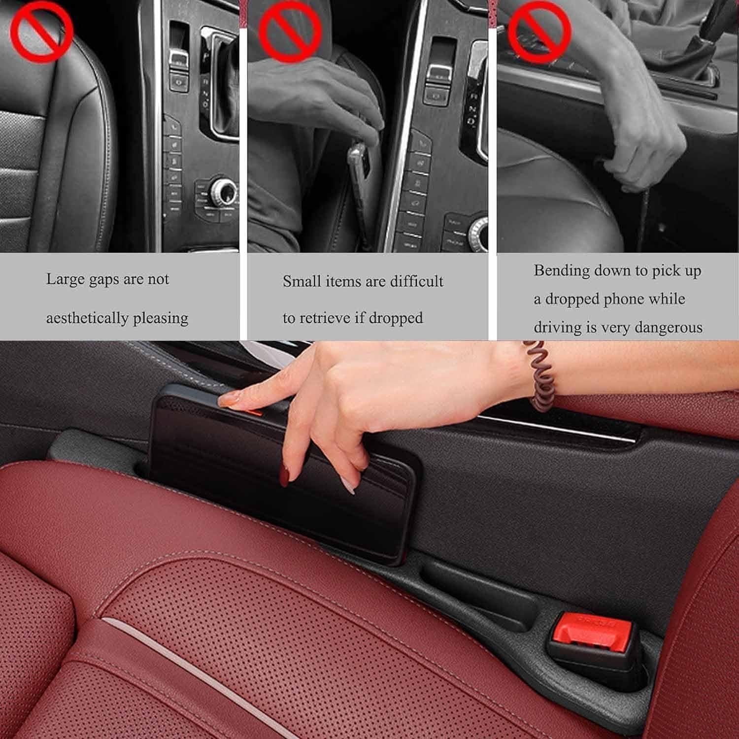 Relleno de Espacio de Asiento de Coche Z-oneMart 2 Piezas
