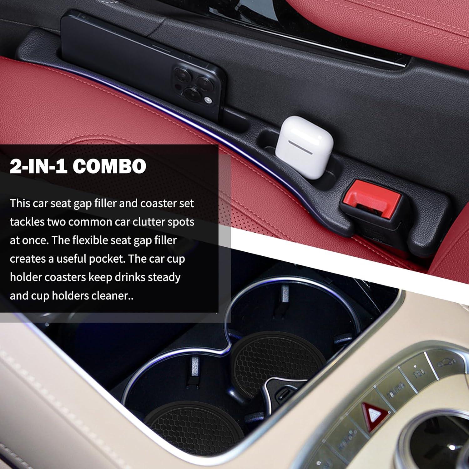 Relleno de Espacio para Asiento de Coche Carleef con Posavasos