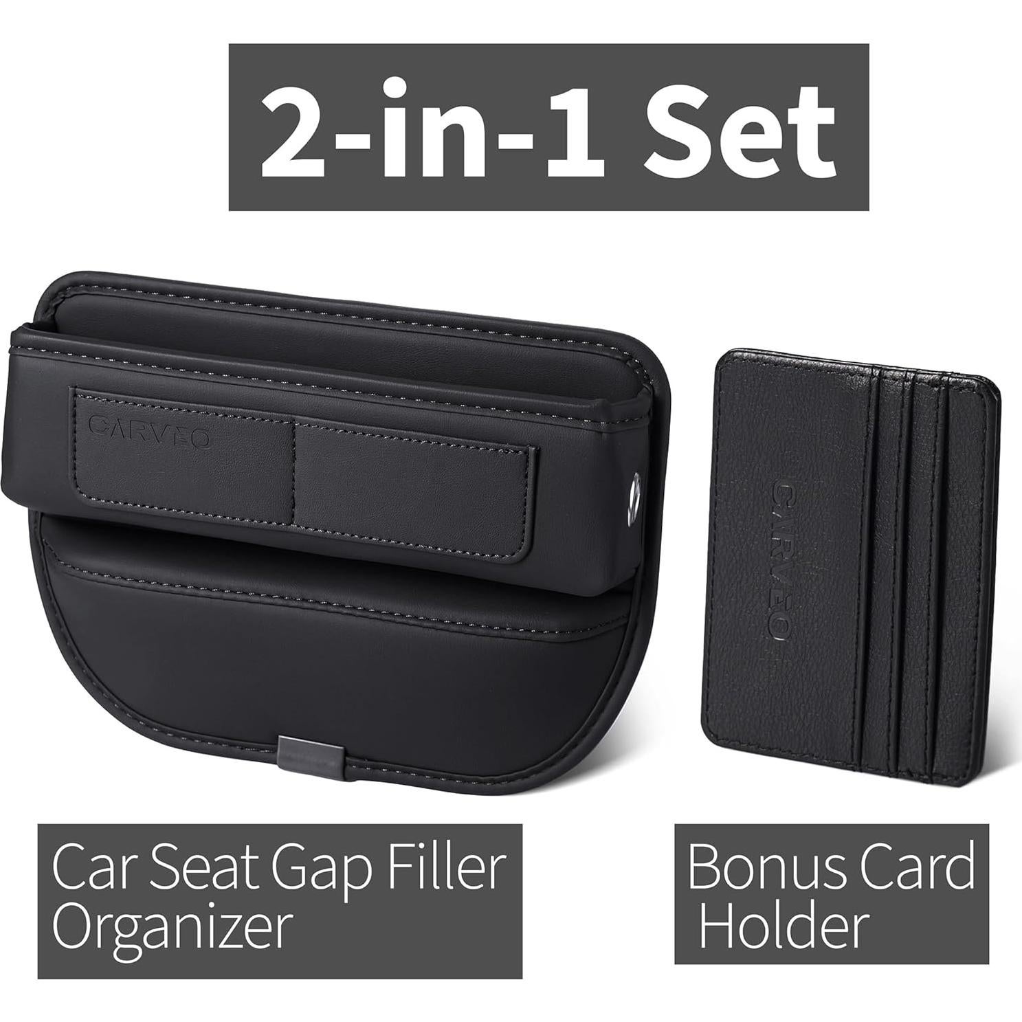 Organizador de Asiento de Coche CARVEO Negro PU Compacto