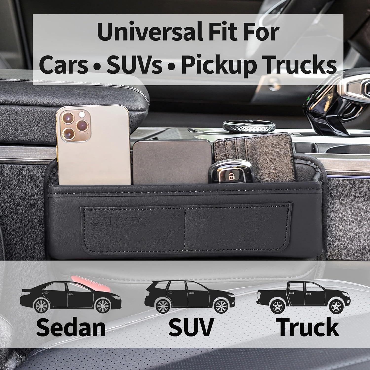Organizador de Asiento de Coche CARVEO Negro PU Compacto