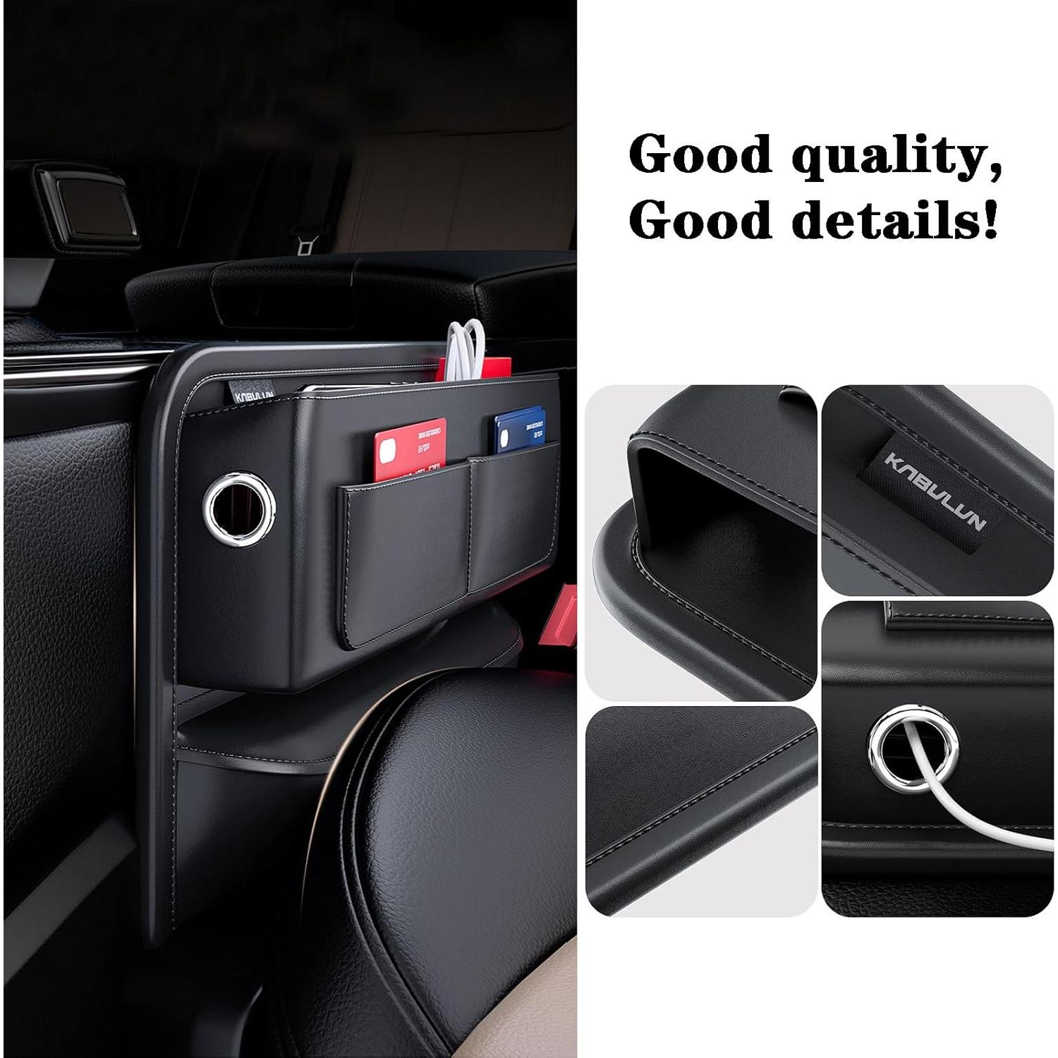 Organizador de Relleno de Espacio entre Asientos Cxtiy - 2 Pack Negro